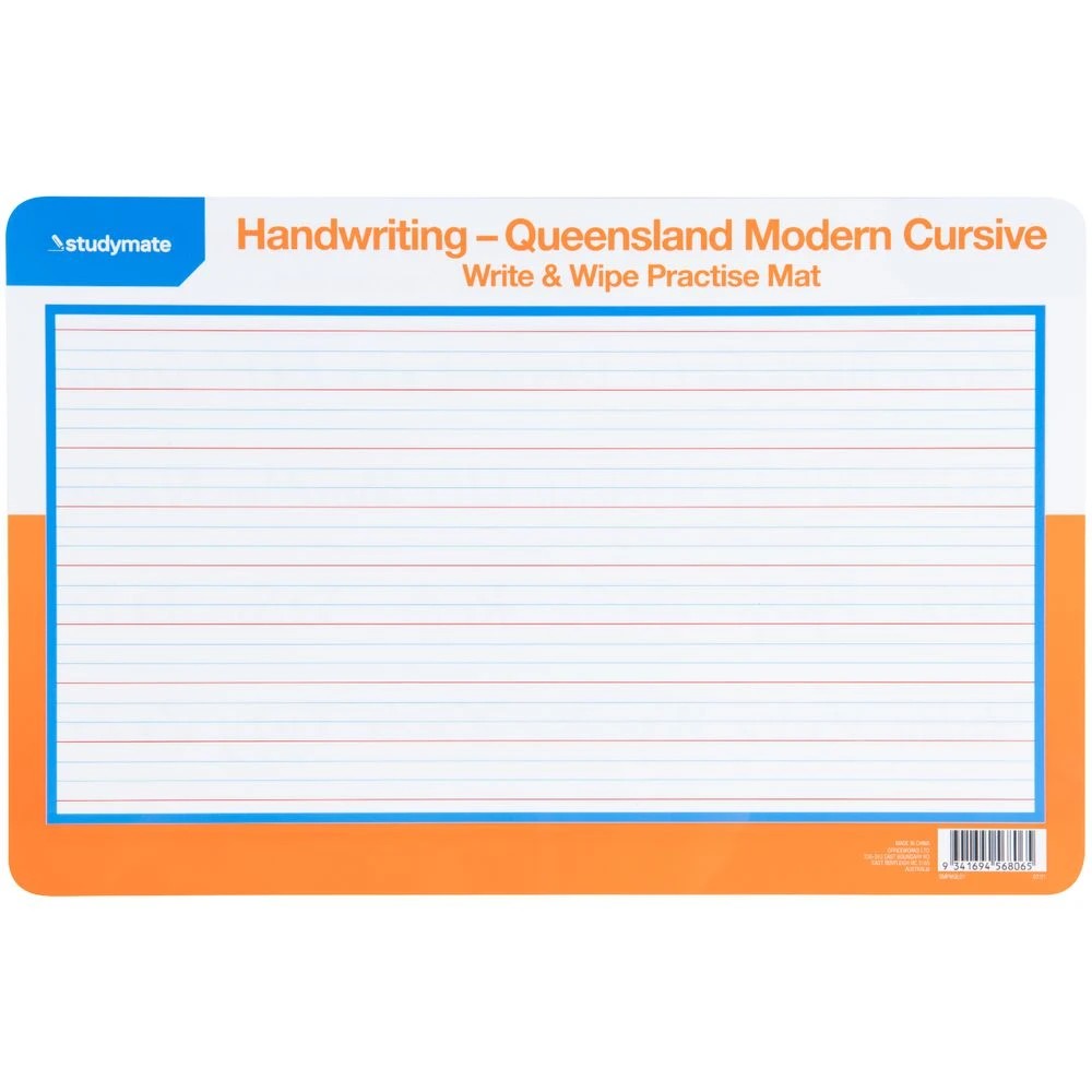 2 Studymate QLD Handwriting Write & Wipe Practise Mat, 2 of 2