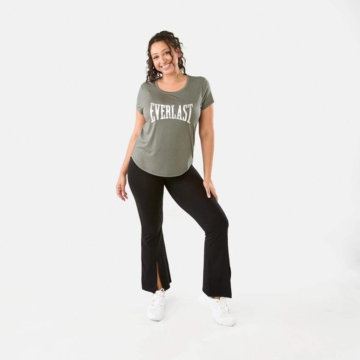 6 Everlast Womens Scoop Neck T-shirt Olive, 6 of 6