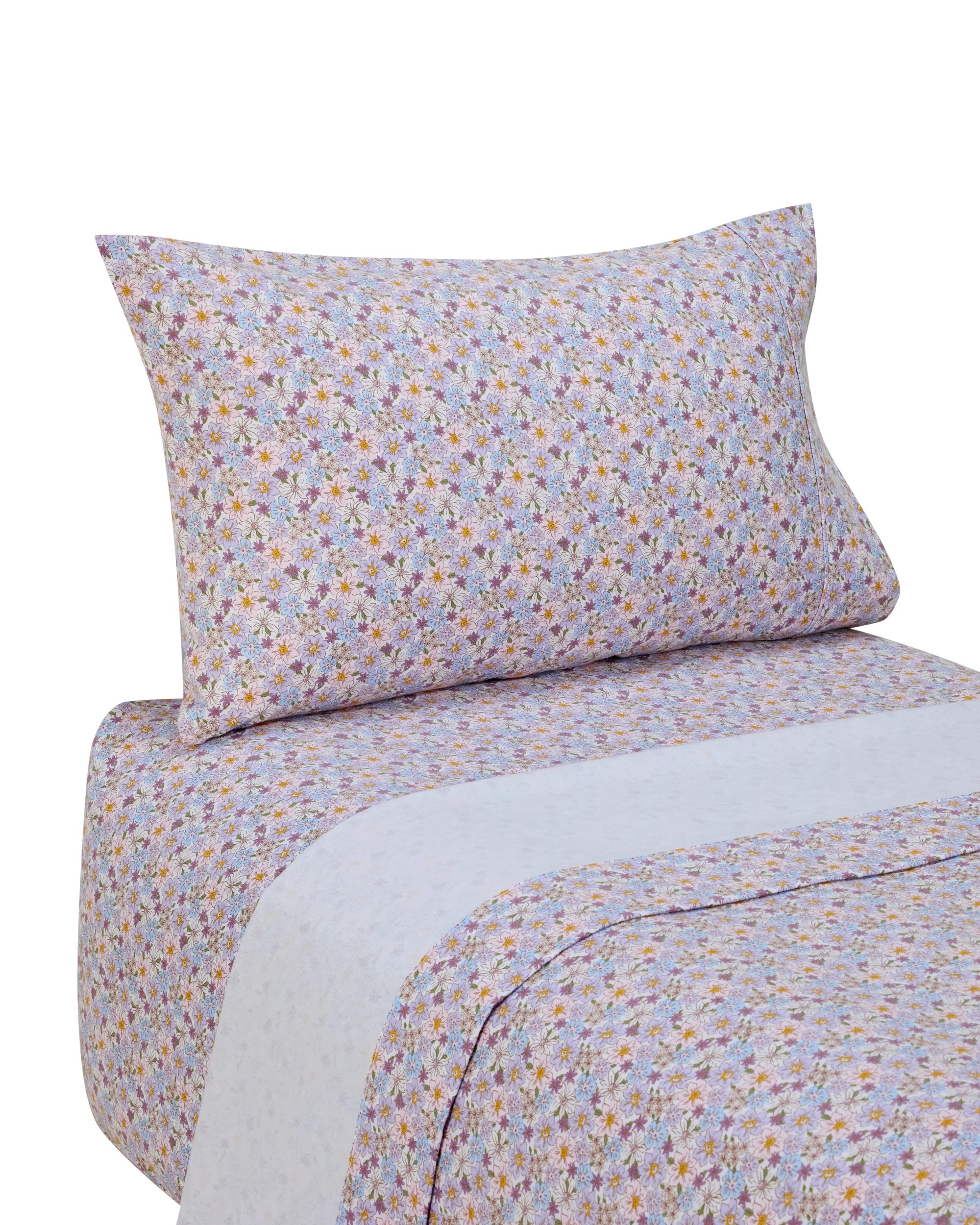 5 Floral Cotton Flannelette Sheet Set - Single Bed, 5 of 7