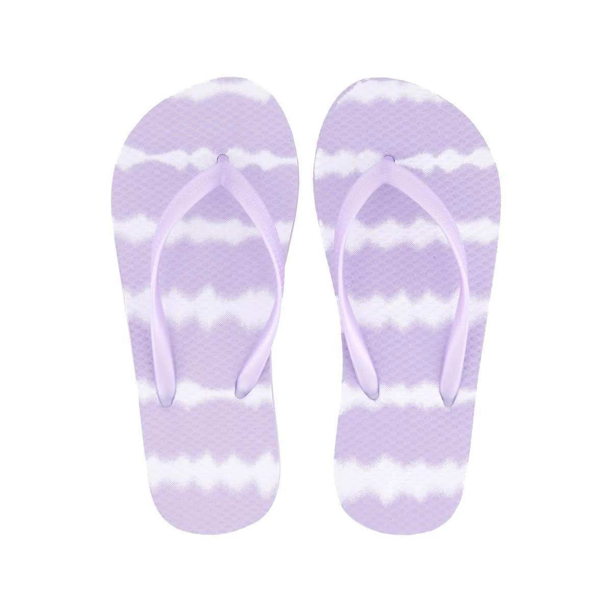2 Senior Thongs TIE DYE STRIPES PASTEL LILAC, 2 of 3