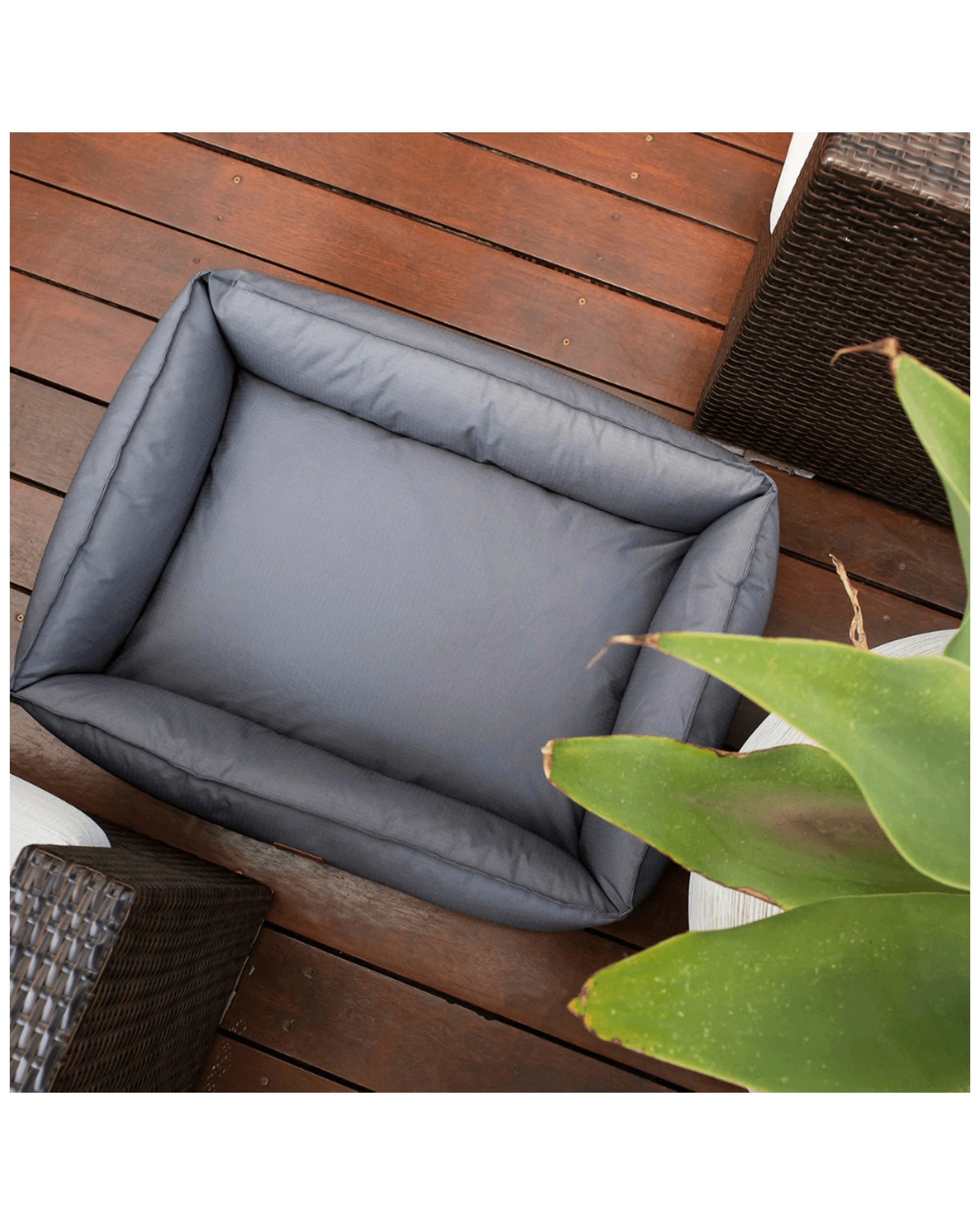 2 Superior Pet Goods Ripstop Dog Lounger Mini Waterproof Dog Bed Durable - Grey, 2 of 3