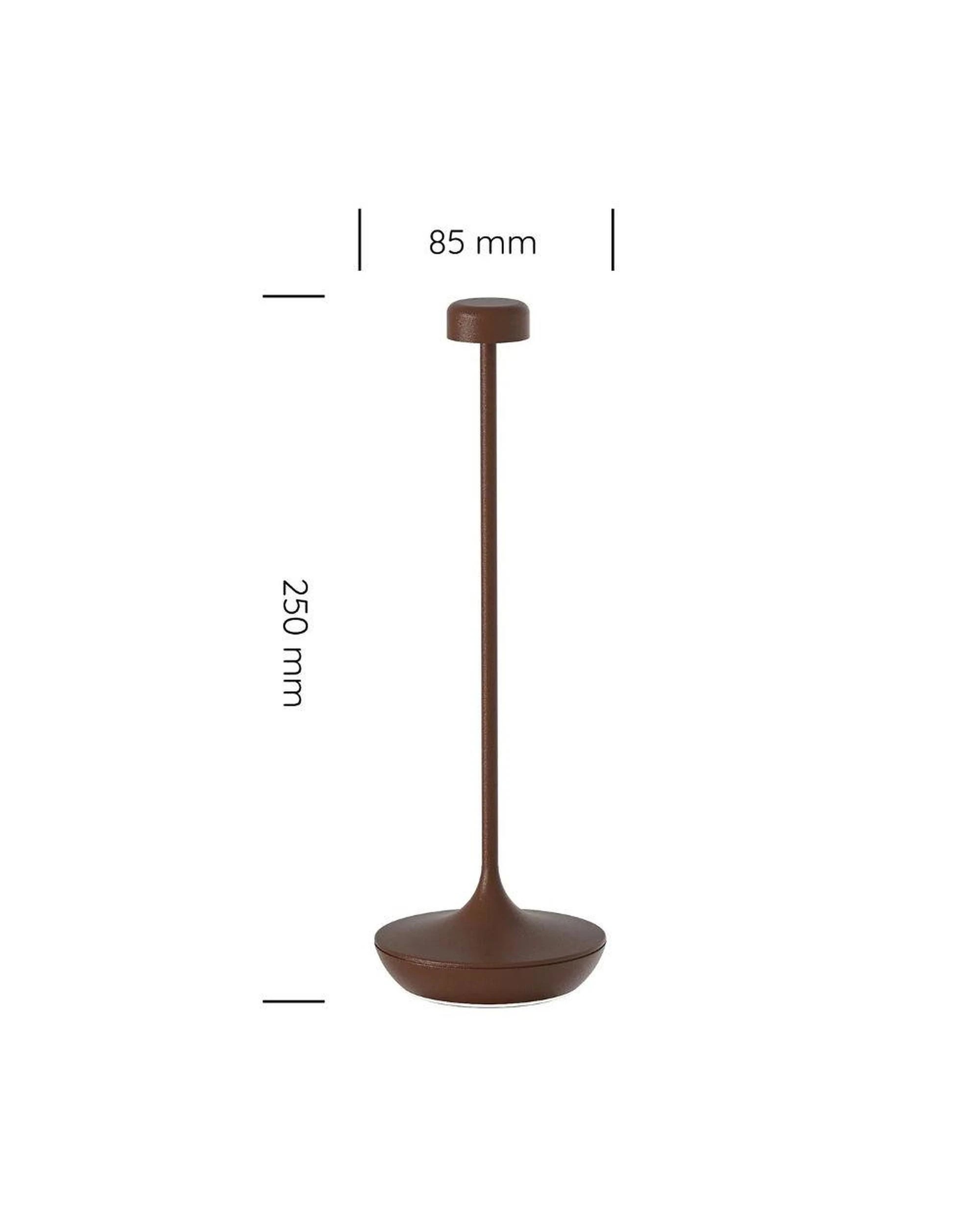 4 Lampa Deca Micro LED Dimmable Cordless Table Lamp Corten, 4 of 5