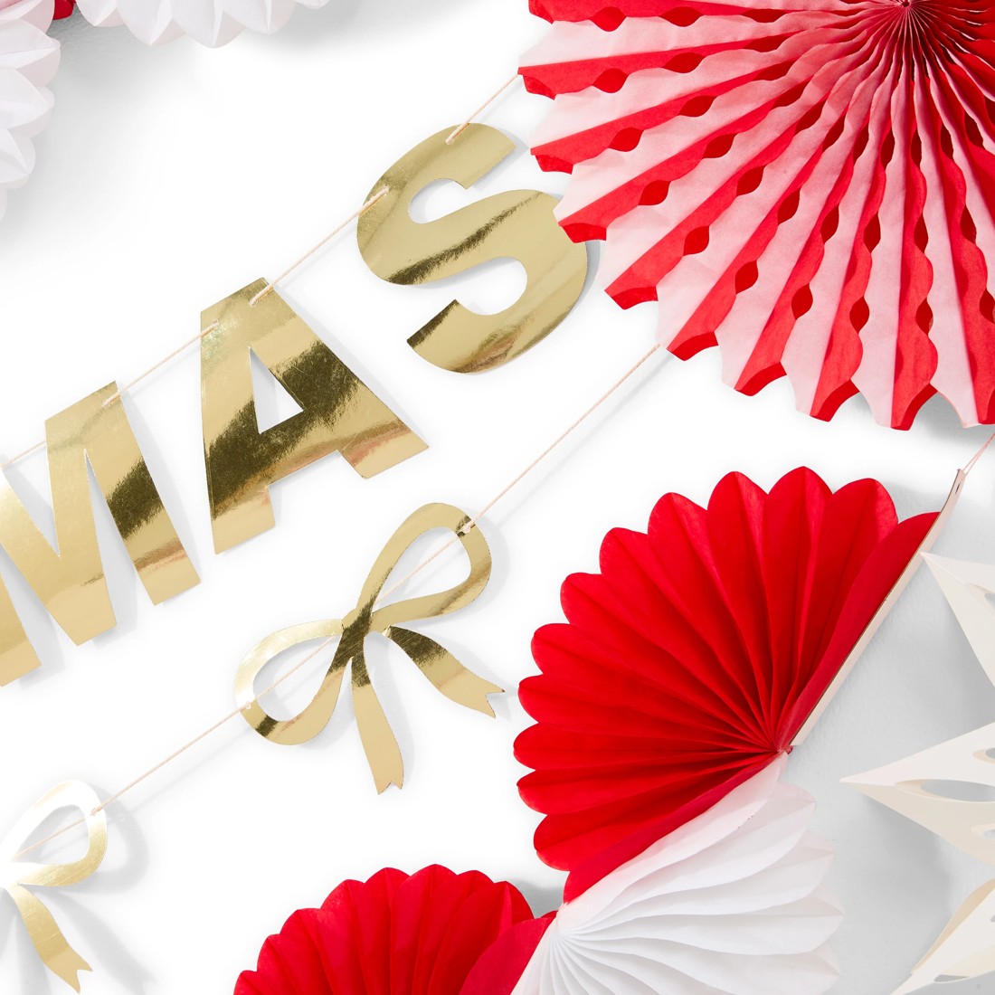 5 10 Piece Merry Christmas Paper Decoration Pack, 5 of 8