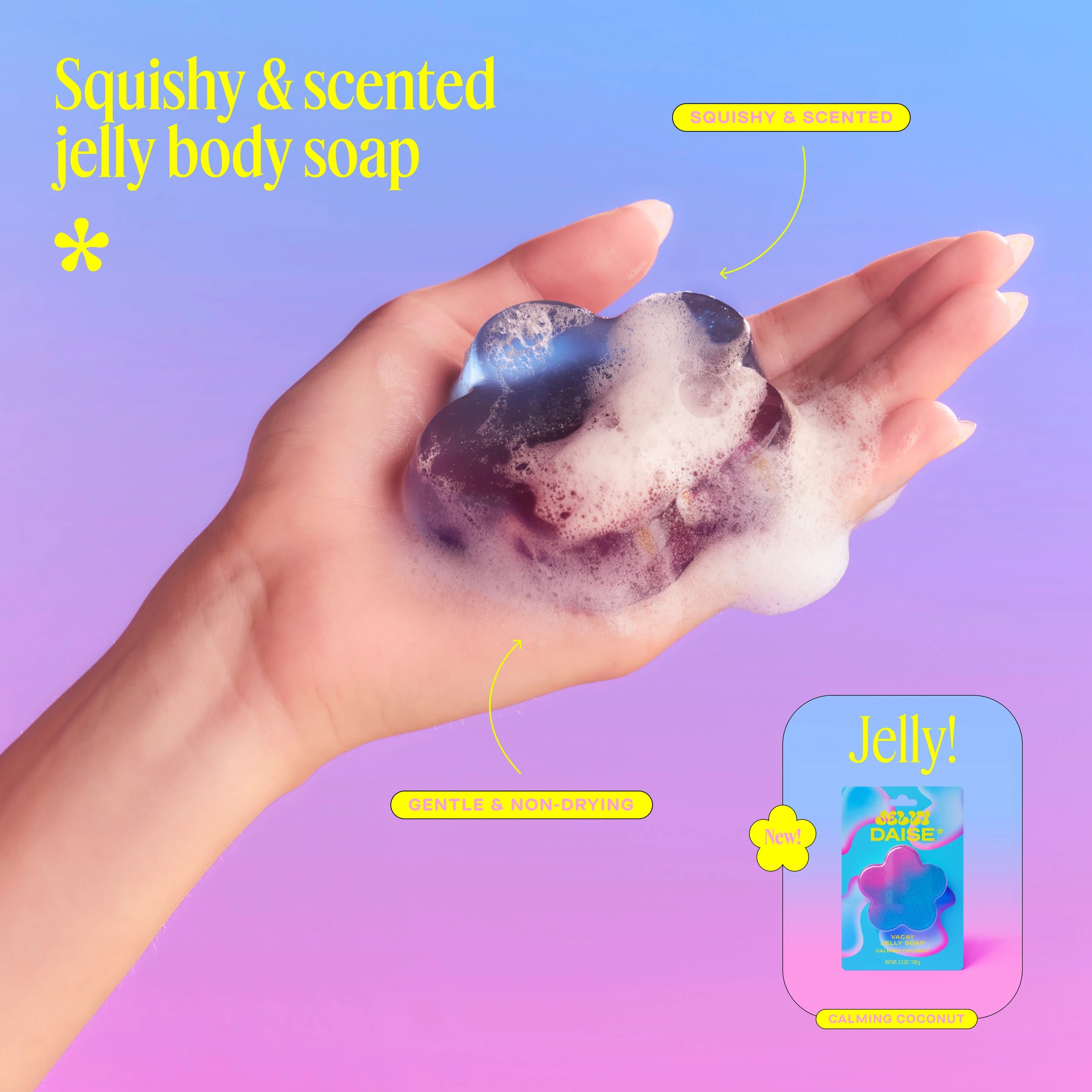 3 DAISE Vacay Jelly Soap 100g - Calming Coconut, 3 of 10