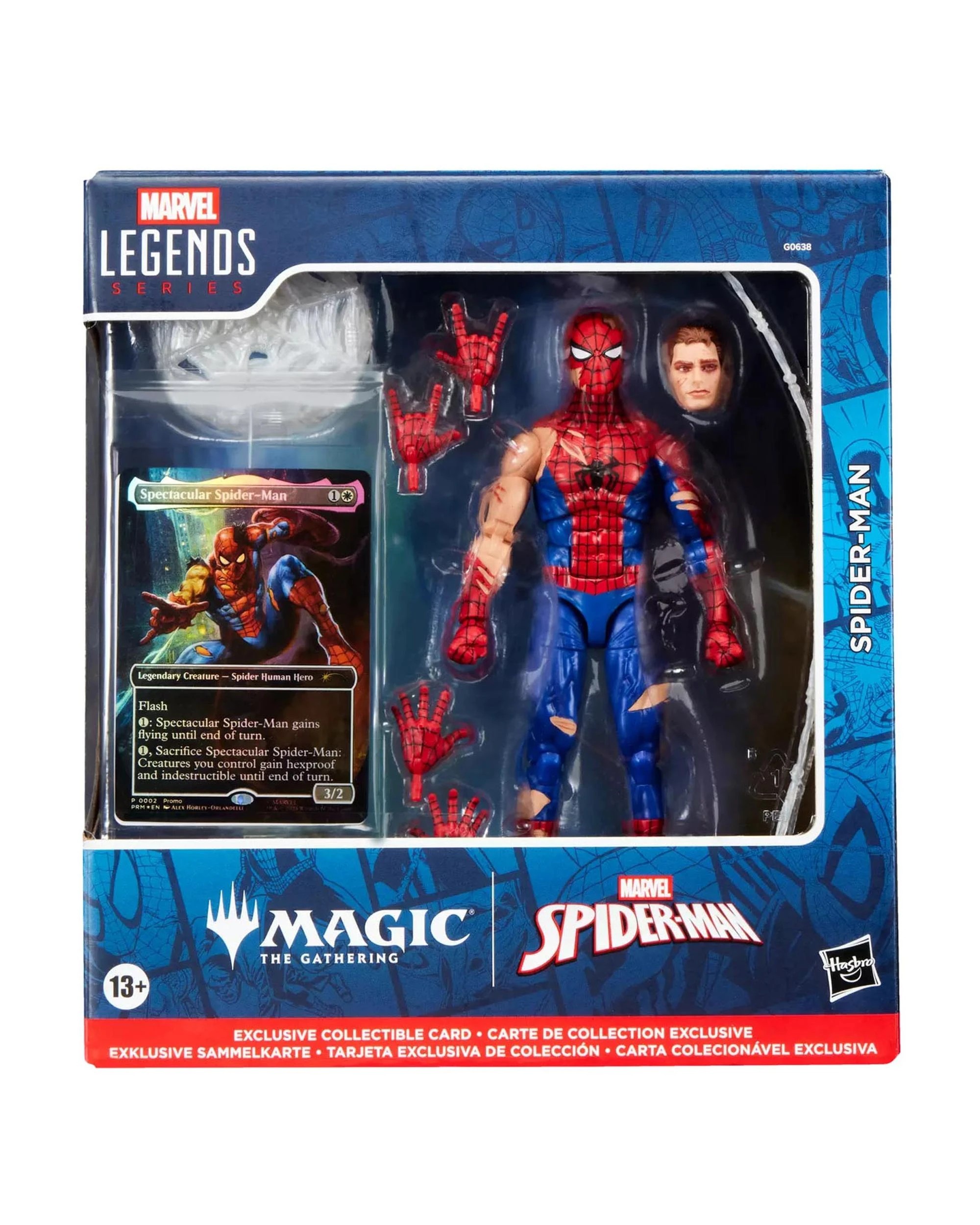 1 Marvel Legends Series Magic: The Gathering Battle-Damaged Spider-Man, 1 of 8