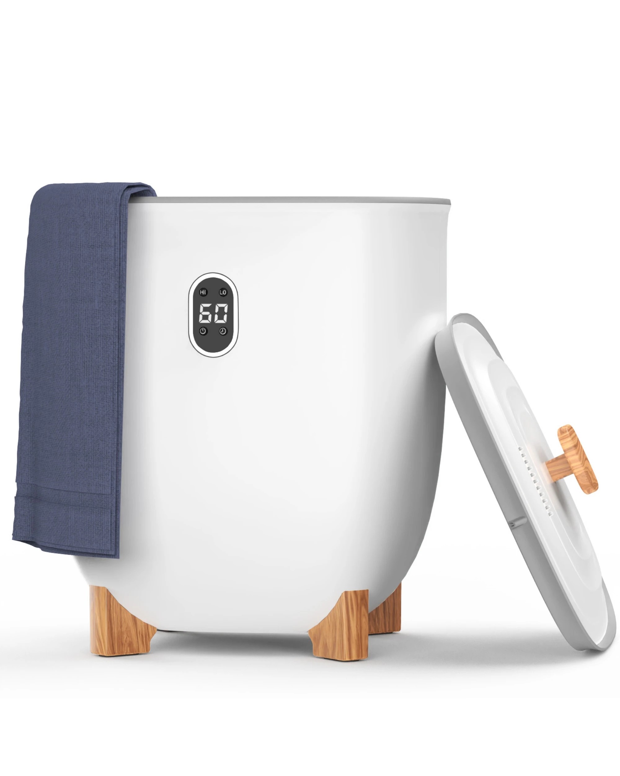 5 Advwin 25L Towel Warmer Bucket with LED Screen Auto Shut Off Timer for Bathroom - White, 5 of 6