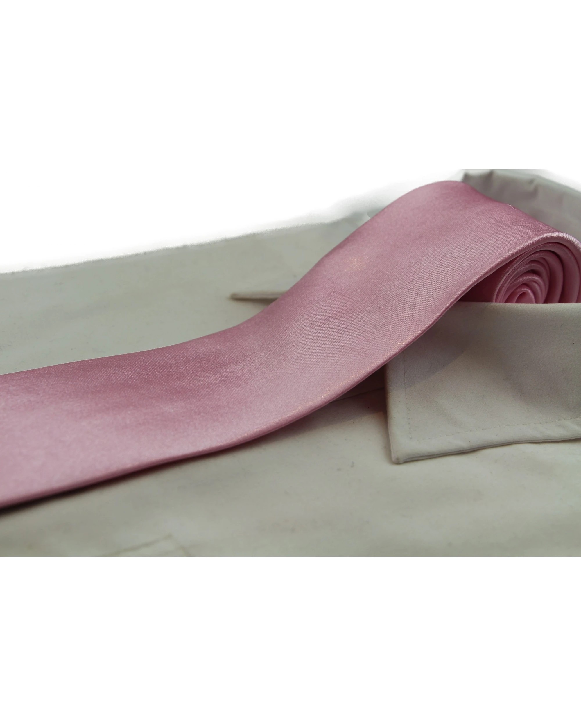 1 Zasel Mens Light Pink 8cm Plain Neck Tie, 1 of 2