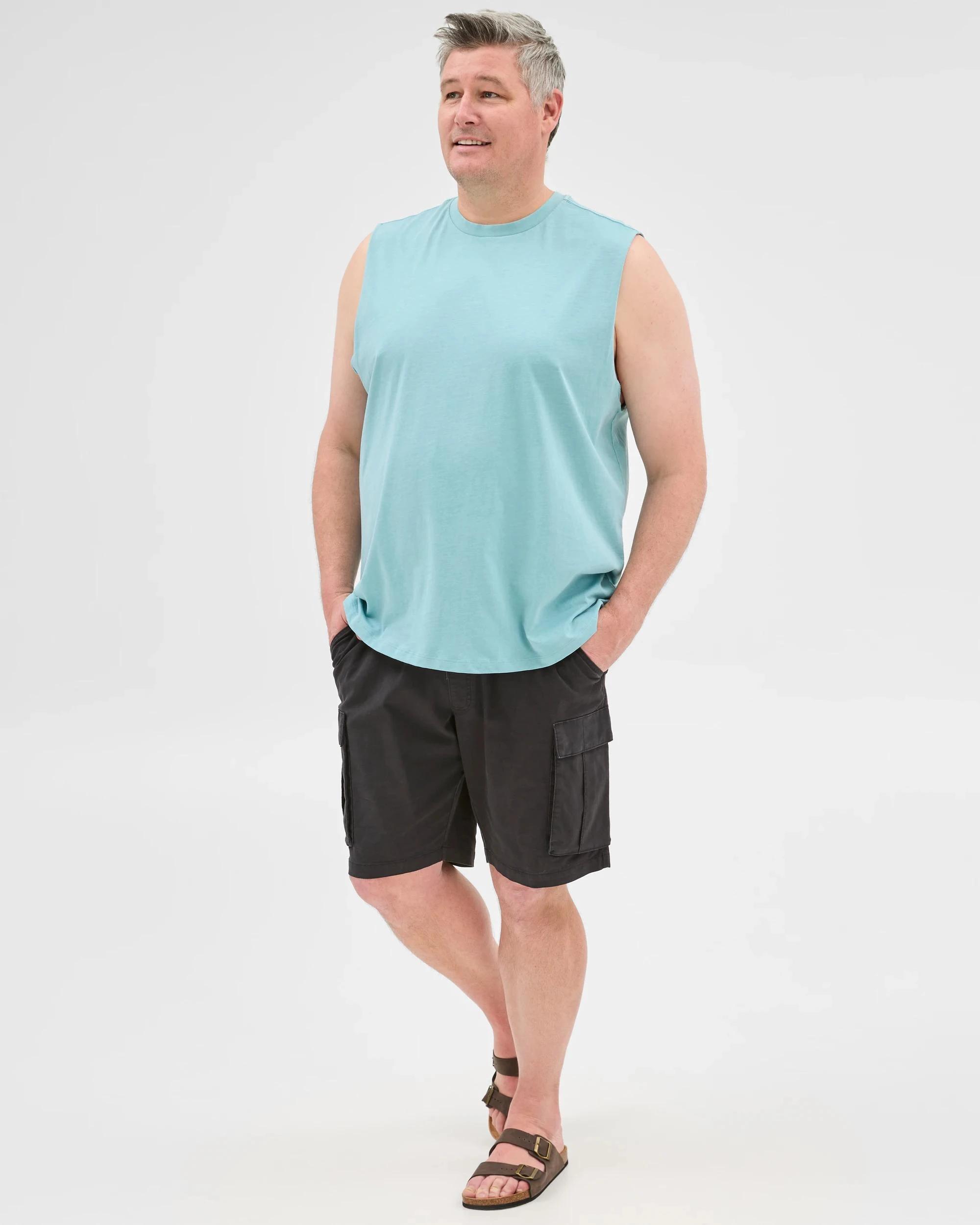 5 Target Plus Size Australian Cotton Plain Tank Top TEAL, 5 of 5