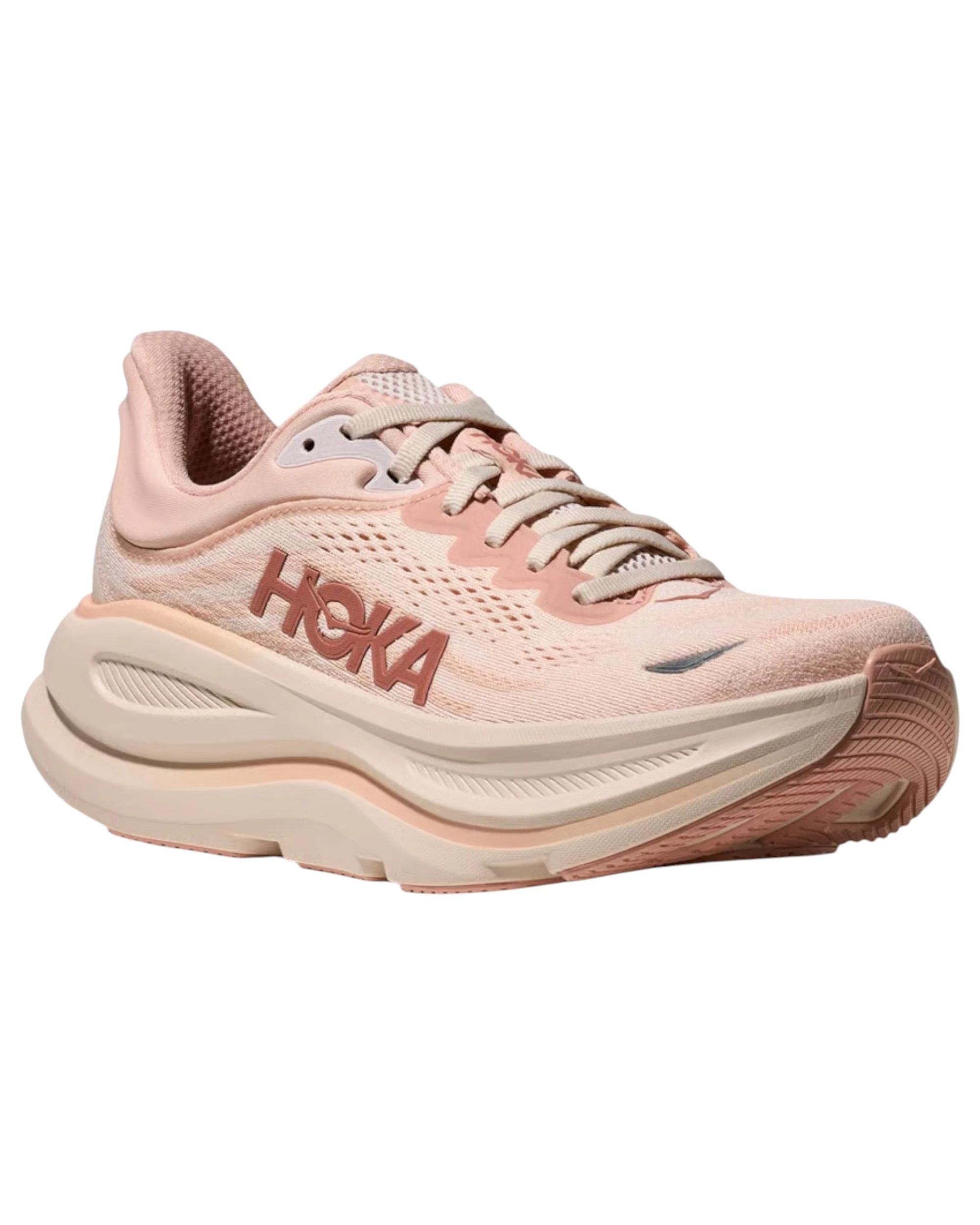 4 Hoka Womens Bondi 9 Athletic Running Shoes ROSE LATTE, 4 of 8