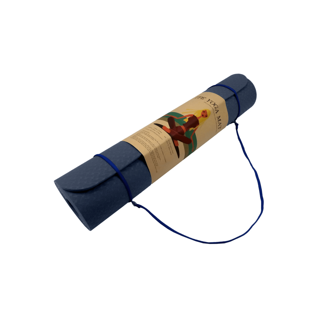 6 Powertrain TPE Pilates Exercise Yoga Mat Workout 6mm Home Gym 183cm - Blue, 6 of 7