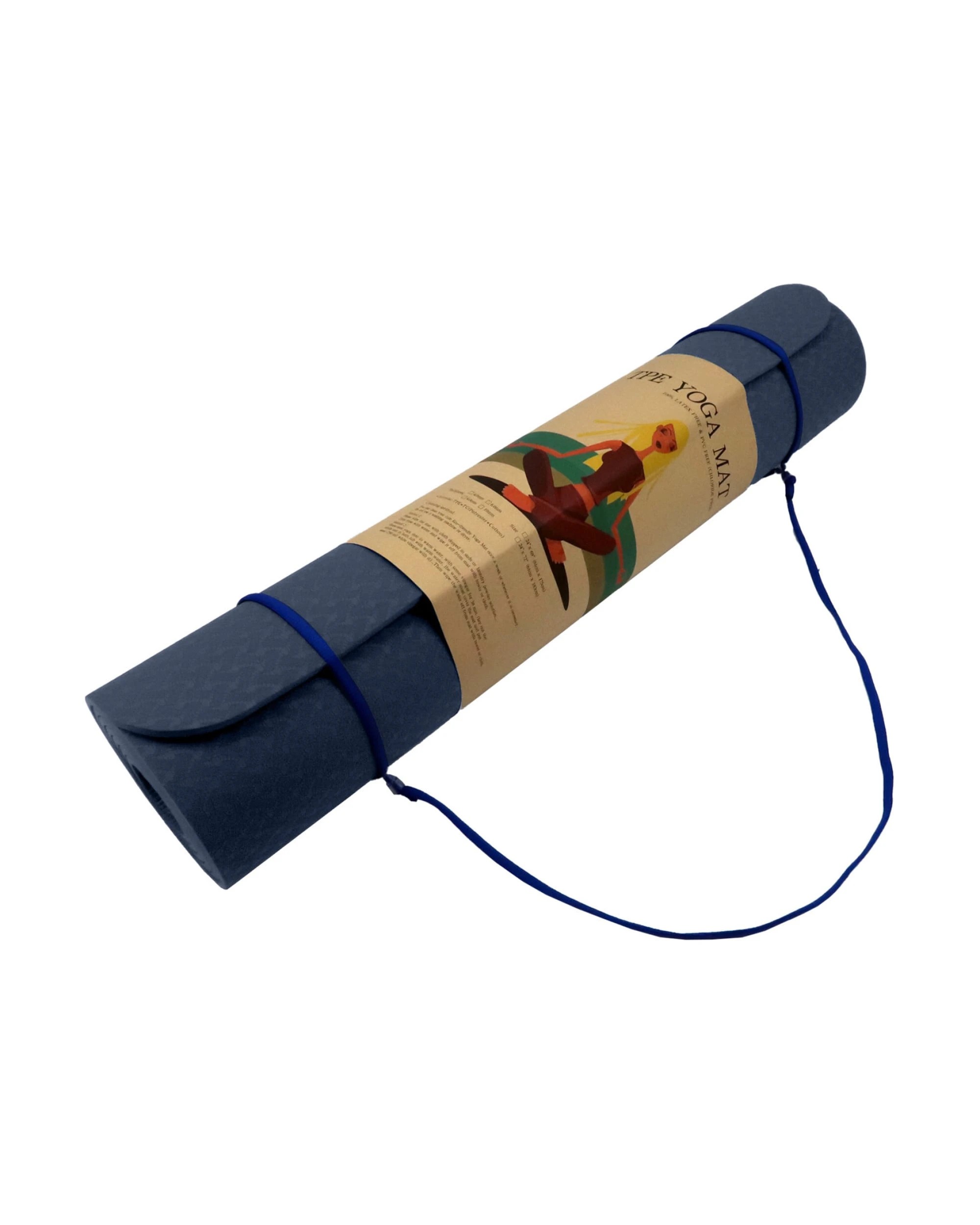 6 Powertrain TPE Pilates Exercise Yoga Mat Workout 6mm Home Gym 183cm - Blue, 6 of 7