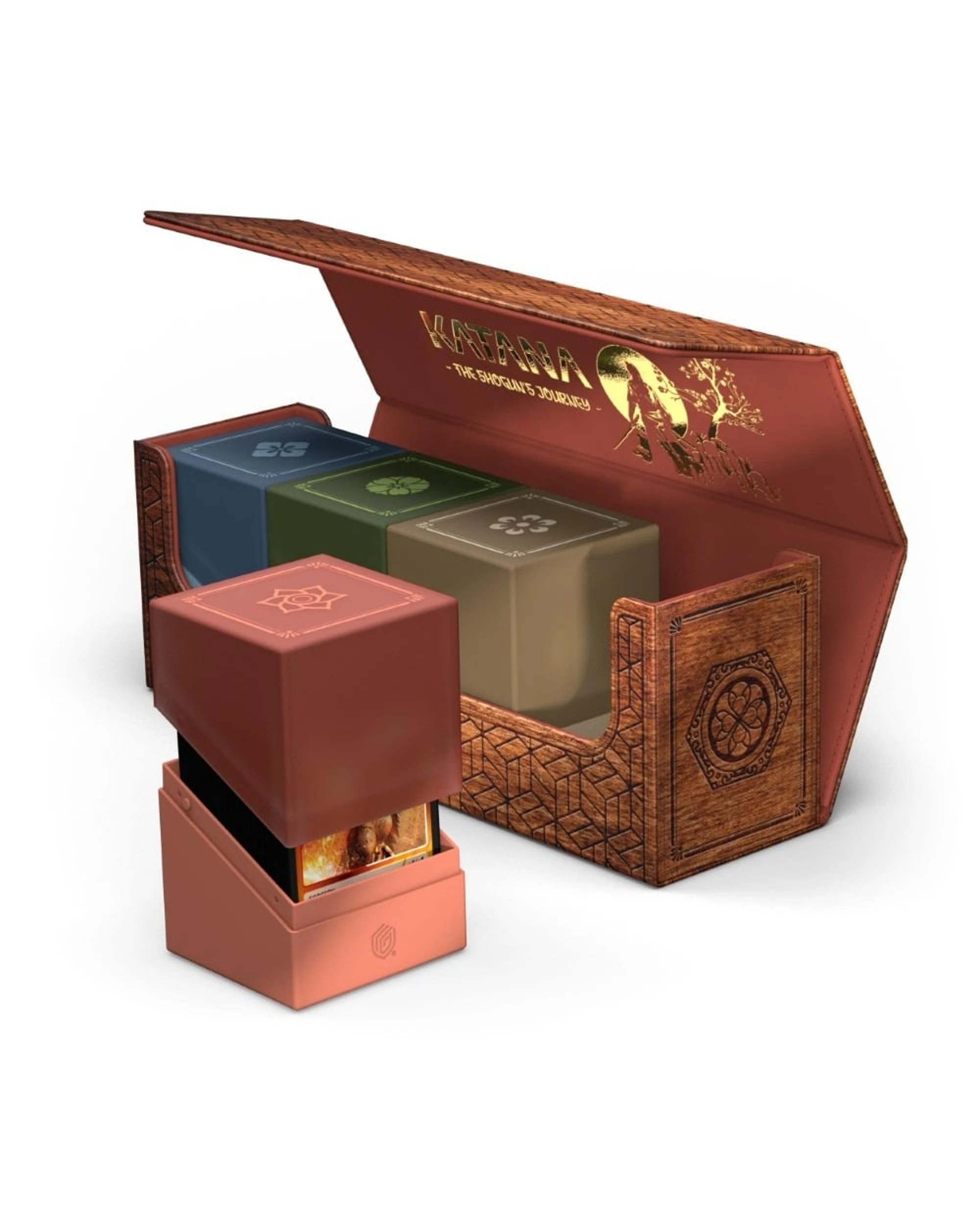 6 Ultimate Guard Arkhive 400+ XenoSkin Katana: The Shogun's Journey Deck Case - Brown, 6 of 6