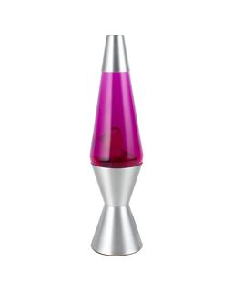 Purple-pink/white Lava Lamp Wax Liquid Retro Night Light Up Home Decor Set 37cm - Pu