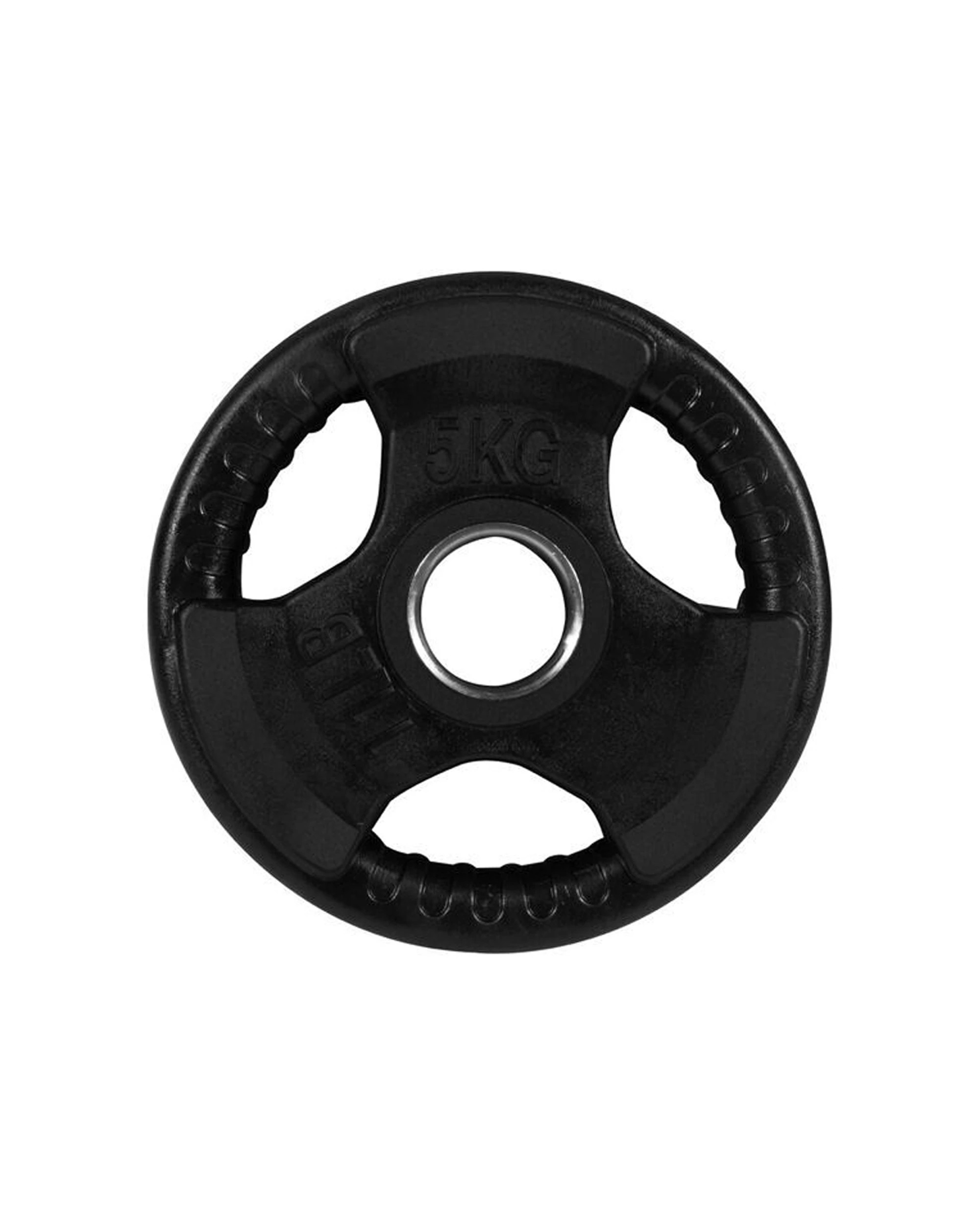 2 Bodyworx Standard Rubber Ezy Grip Disc Weight Plates 2 Pack 5kg Each 30mm - Black, 2 of 2