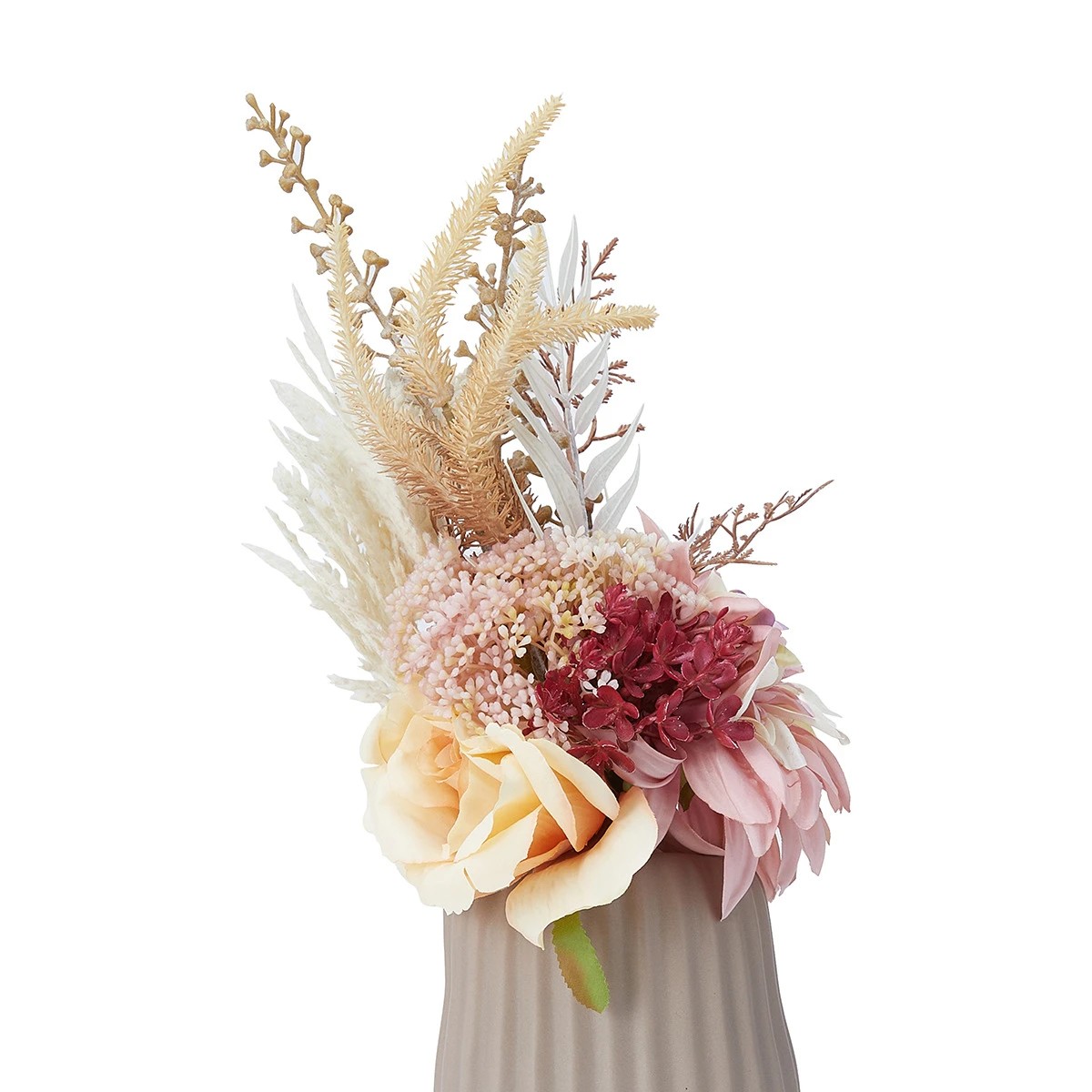 3 Artificial Flowers in Linear Vase, 3 of 6