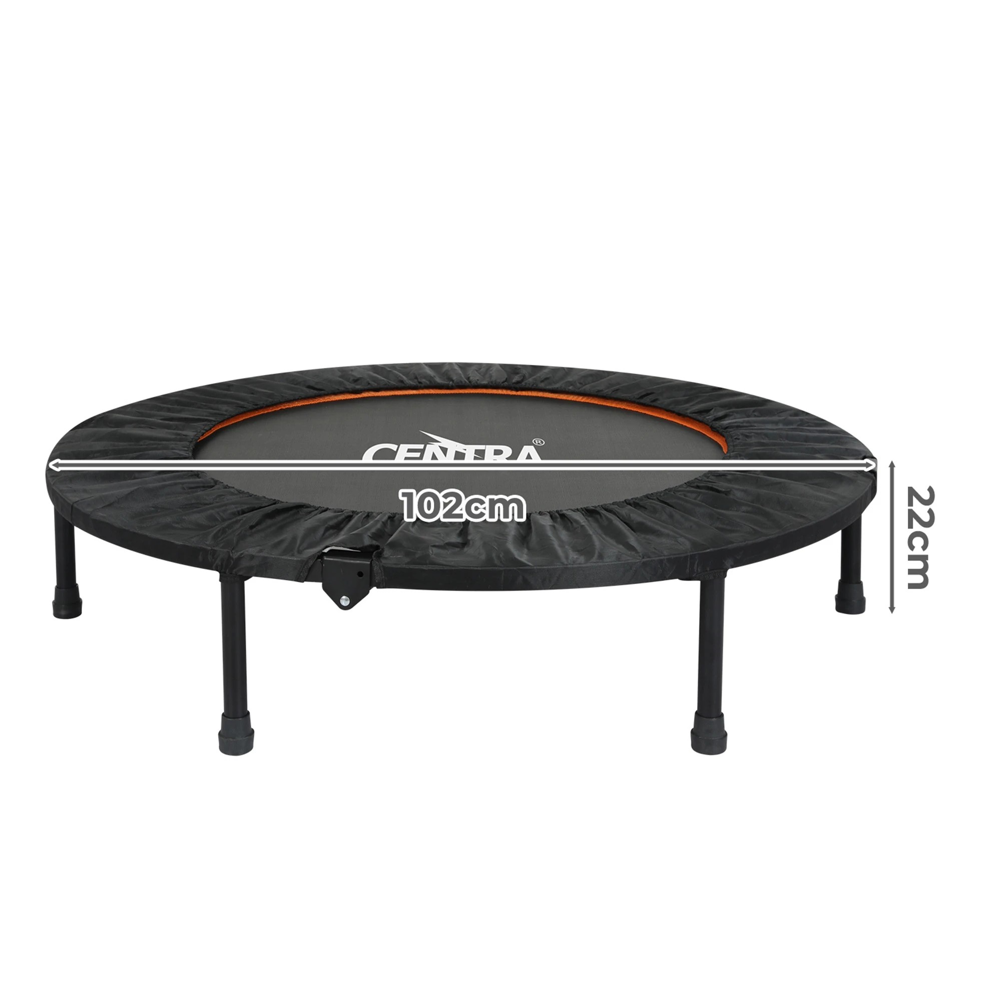 3 Centra 40 Inch Mini Trampoline Bounce Round Exercise Home Gym Fitness Rebounder, 3 of 9