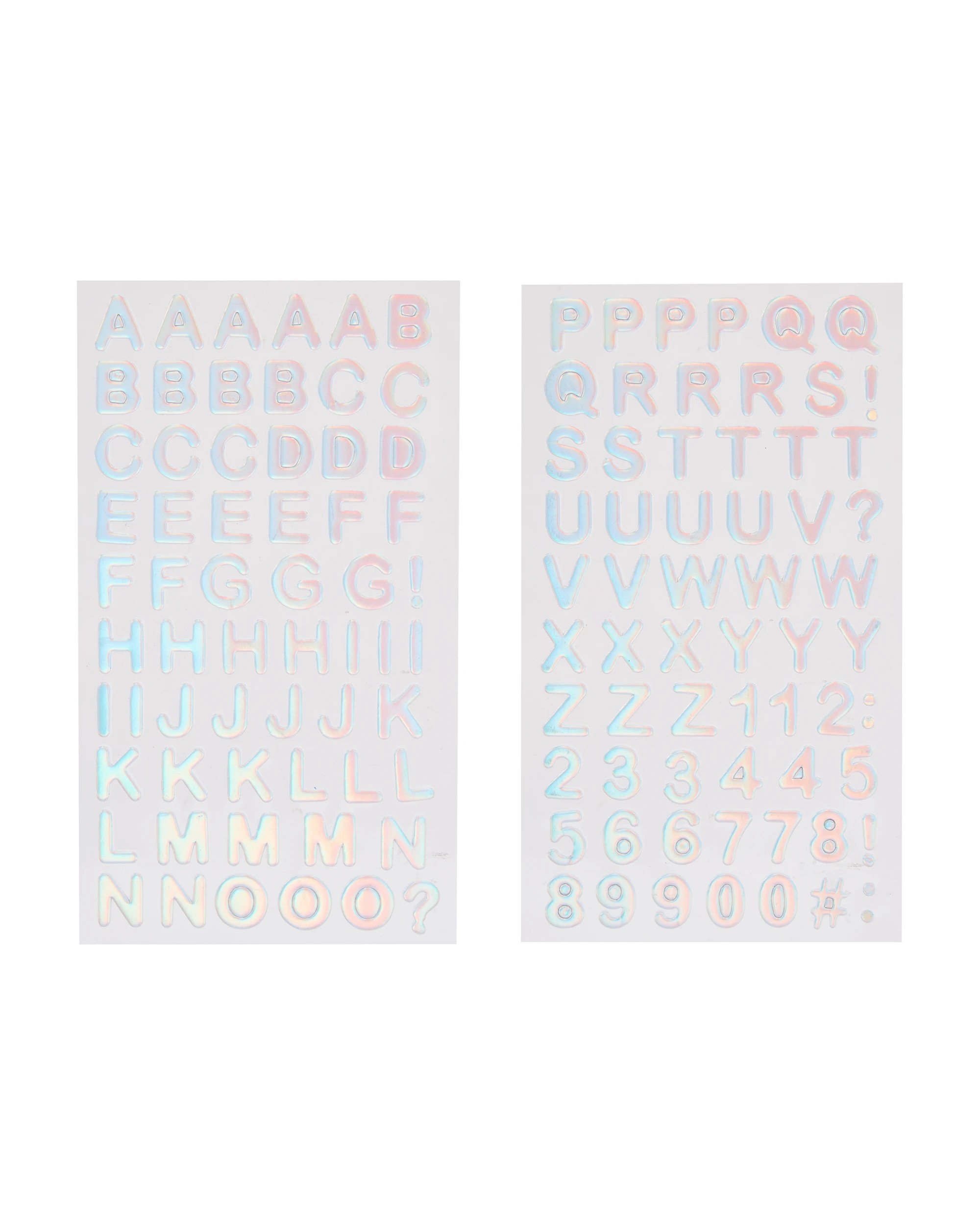 2 2 Pack Alphabet Stickers - Iridescent, 2 of 3
