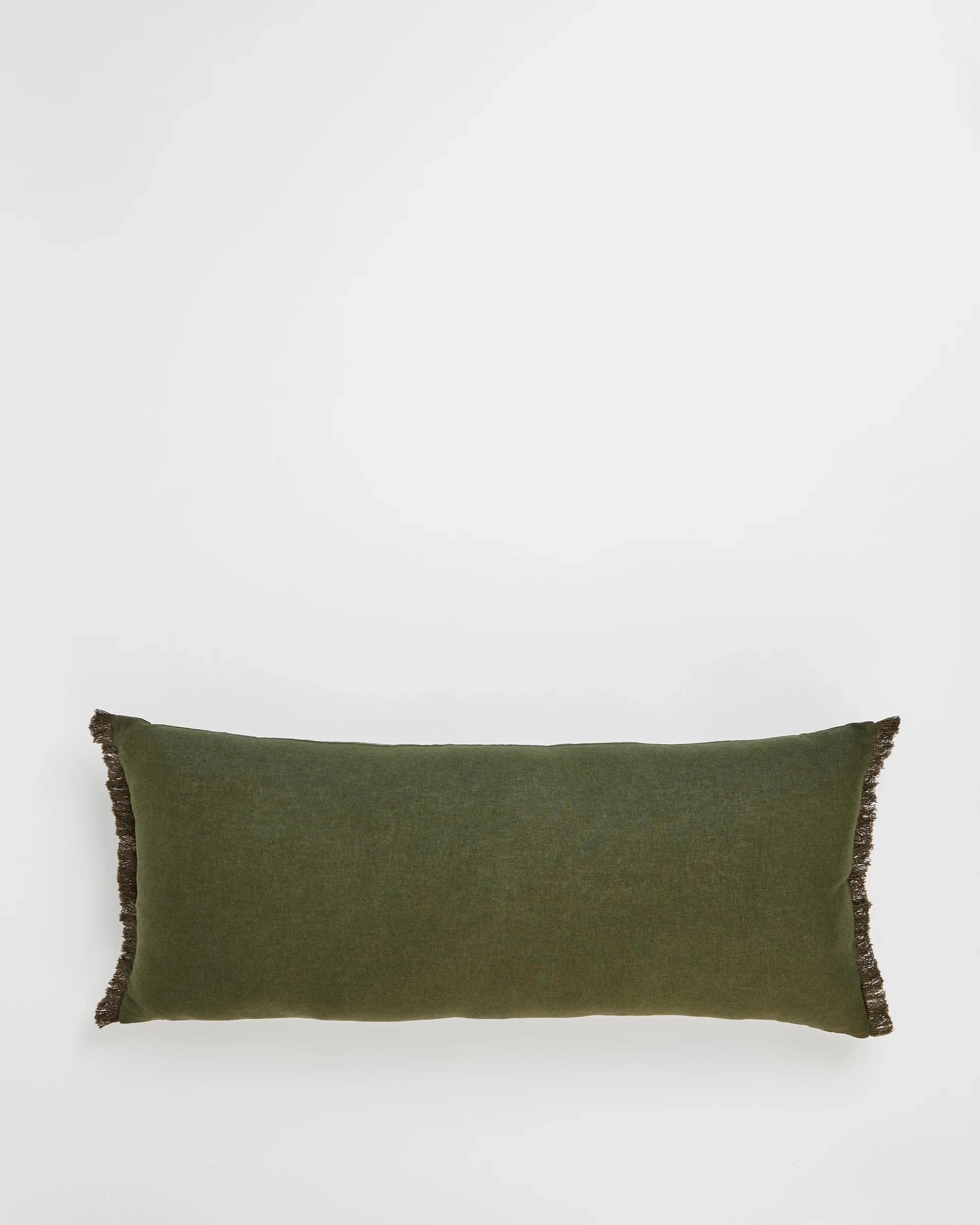 1 Target Laynie Linen/Cotton Breakfast Cushion - Green, 1 of 2
