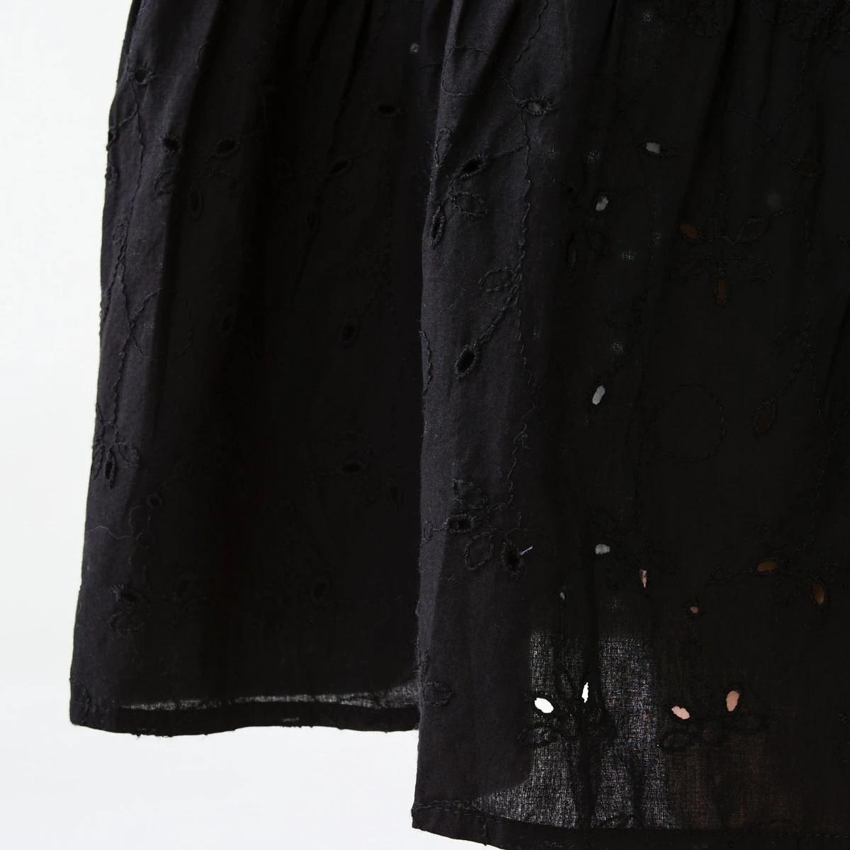 5 Broderie Maxi Skirt Black, 5 of 6