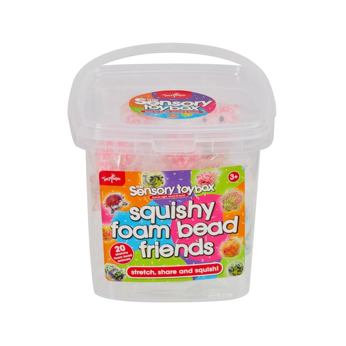 1 20 Pack ToyMania The Sensory Toy Box Squishy Foam Bead Friends Set, 1 of 5