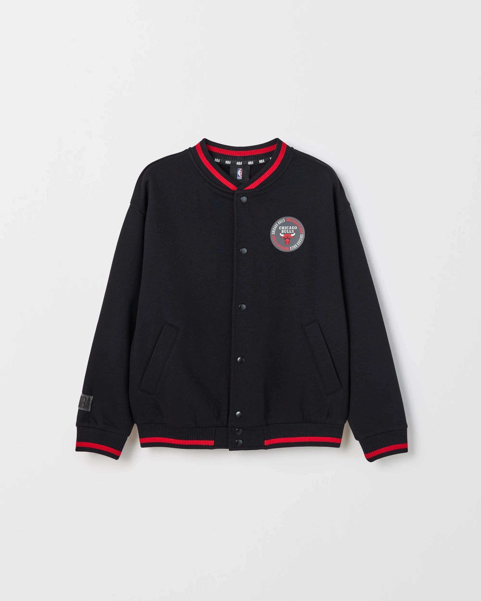 4 NBA Australian Cotton Blend Varsity Jacket BLACK, 4 of 7