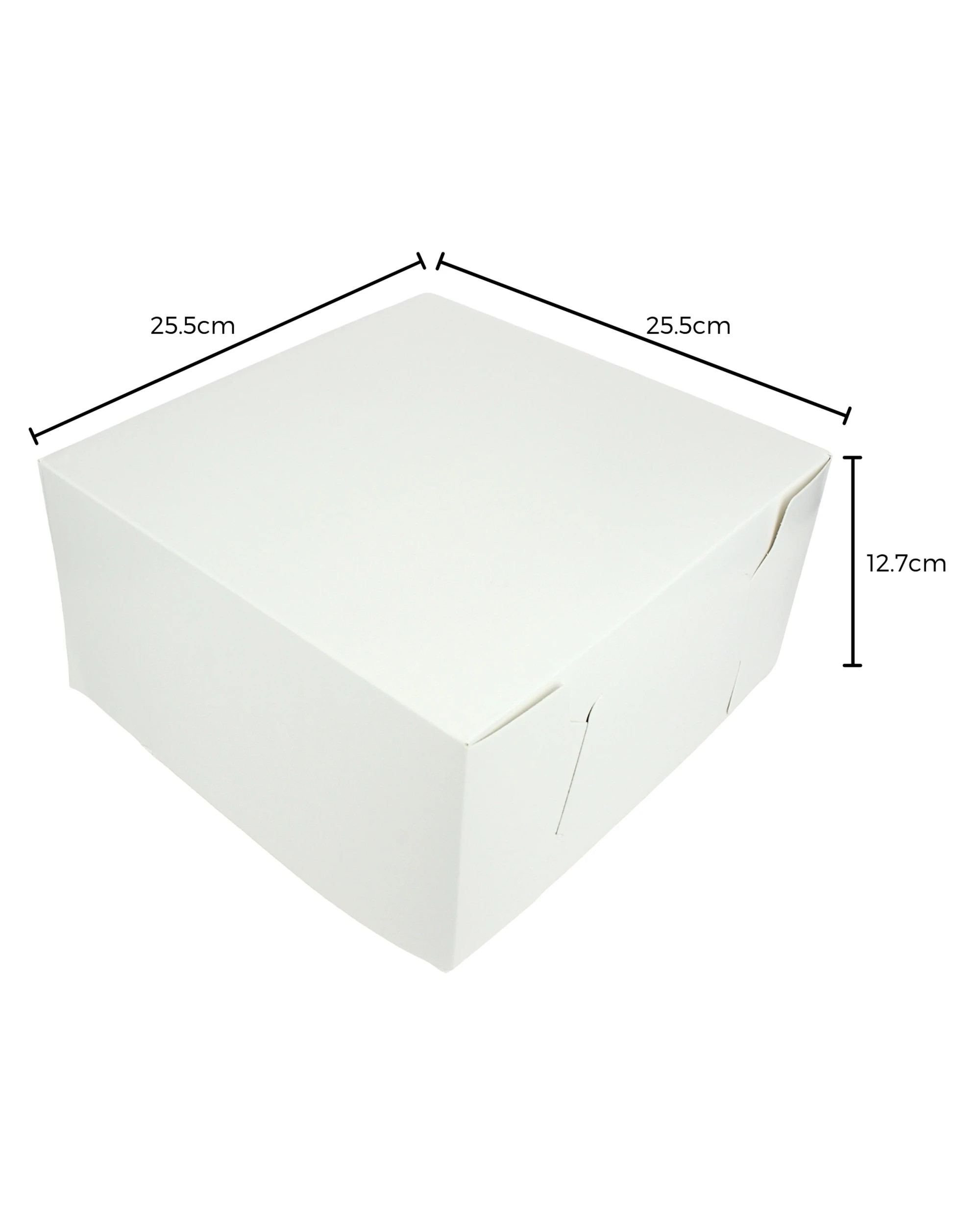 3 Durmaz White Square Cardboard Cake Boxes 25.5cm Pack of 2, 3 of 3