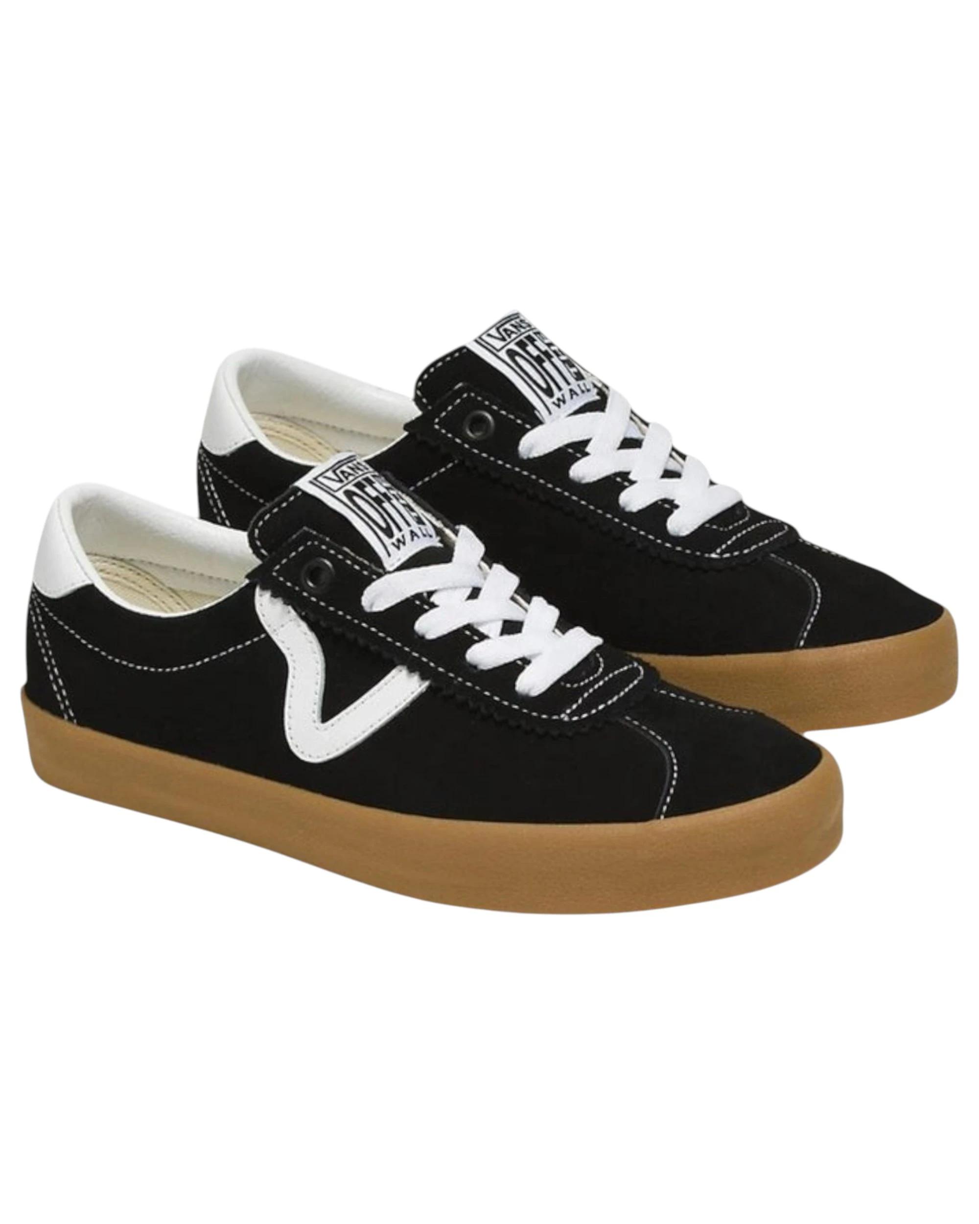 1 Vans Mens Sport Low Black/ Gum Lace Up Shoes BLACK/GUM, 1 of 4