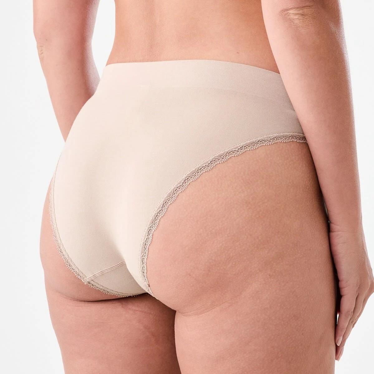 8 3 Pack Seamfree Bamboo Lace Bikini Briefs PINK CHALK, WHISPER WHITE, LIGHT FAWN, 8 of 9