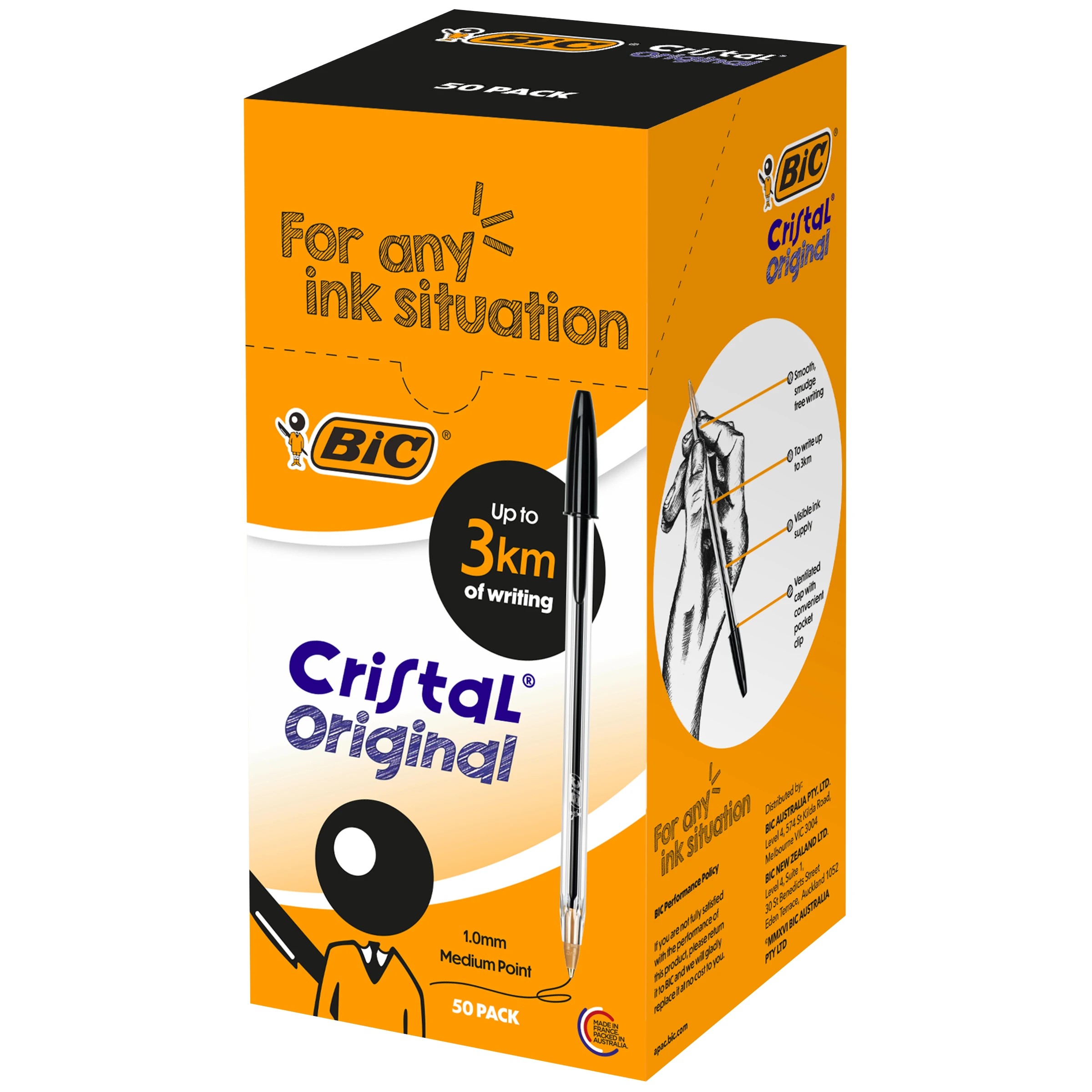 1 50 Pack BIC Cristal Original Ballpoint Pens - Black, 1 of 5
