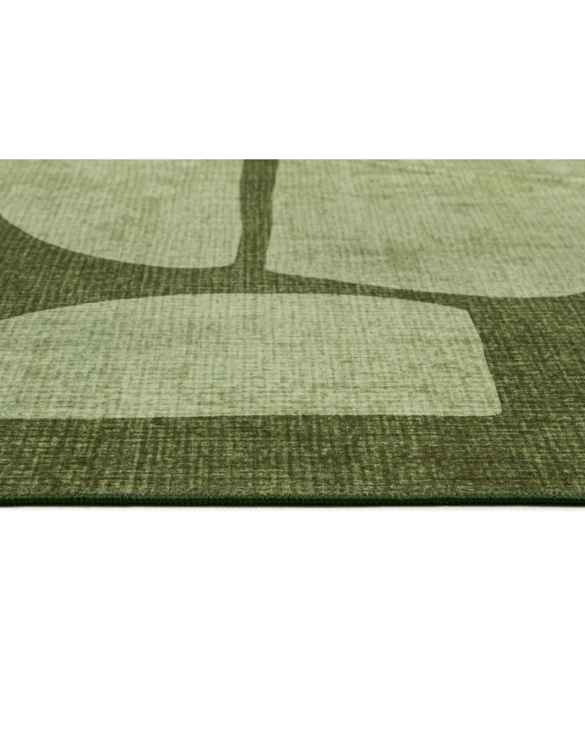 6 Loopsie Brookhaven Printed Washable Rug-220cm x 150cm - Green, 6 of 8