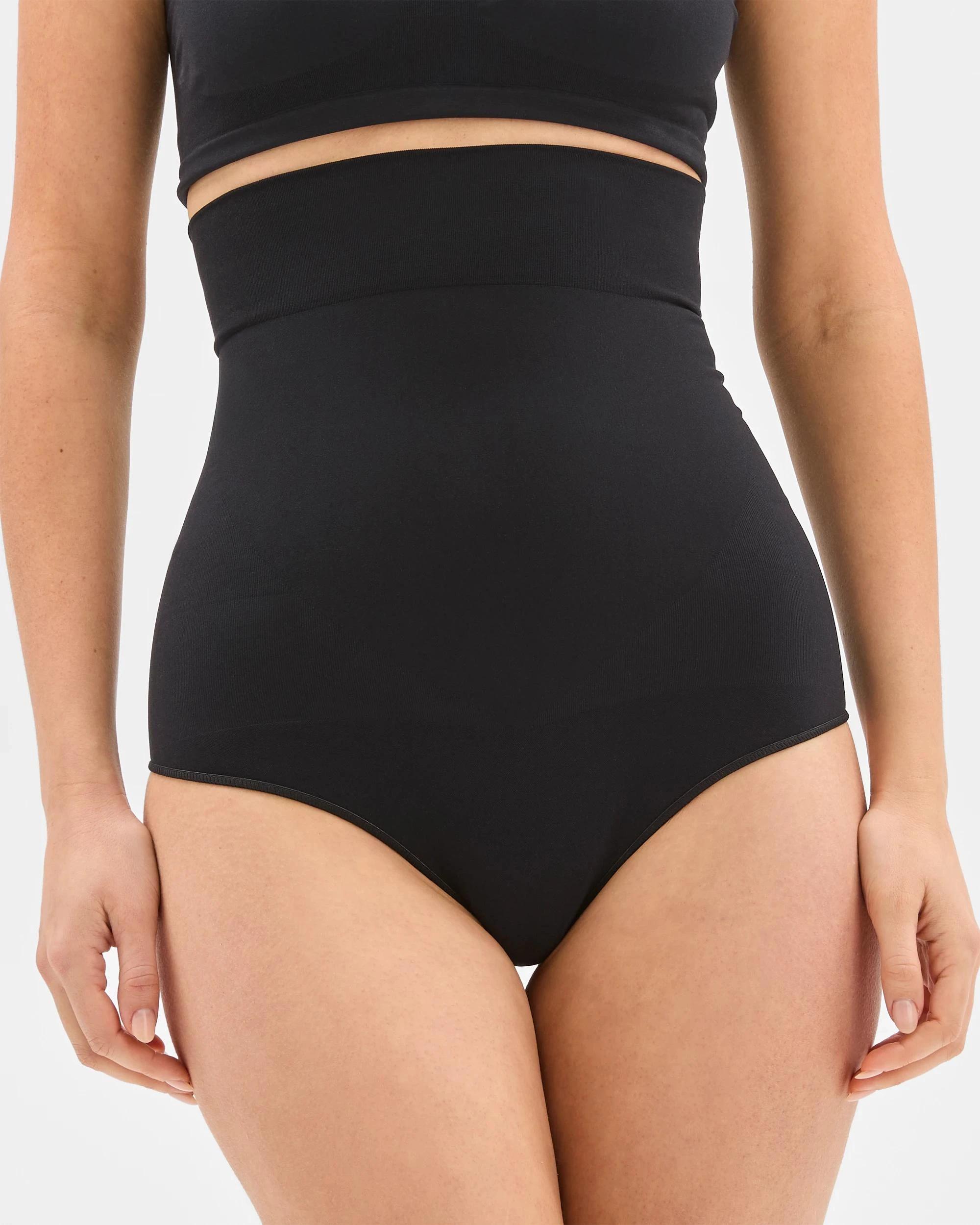 1 Target Woman Womens Seamless Sculp High Waisted G-String Shapewear BLACK, 1 of 3