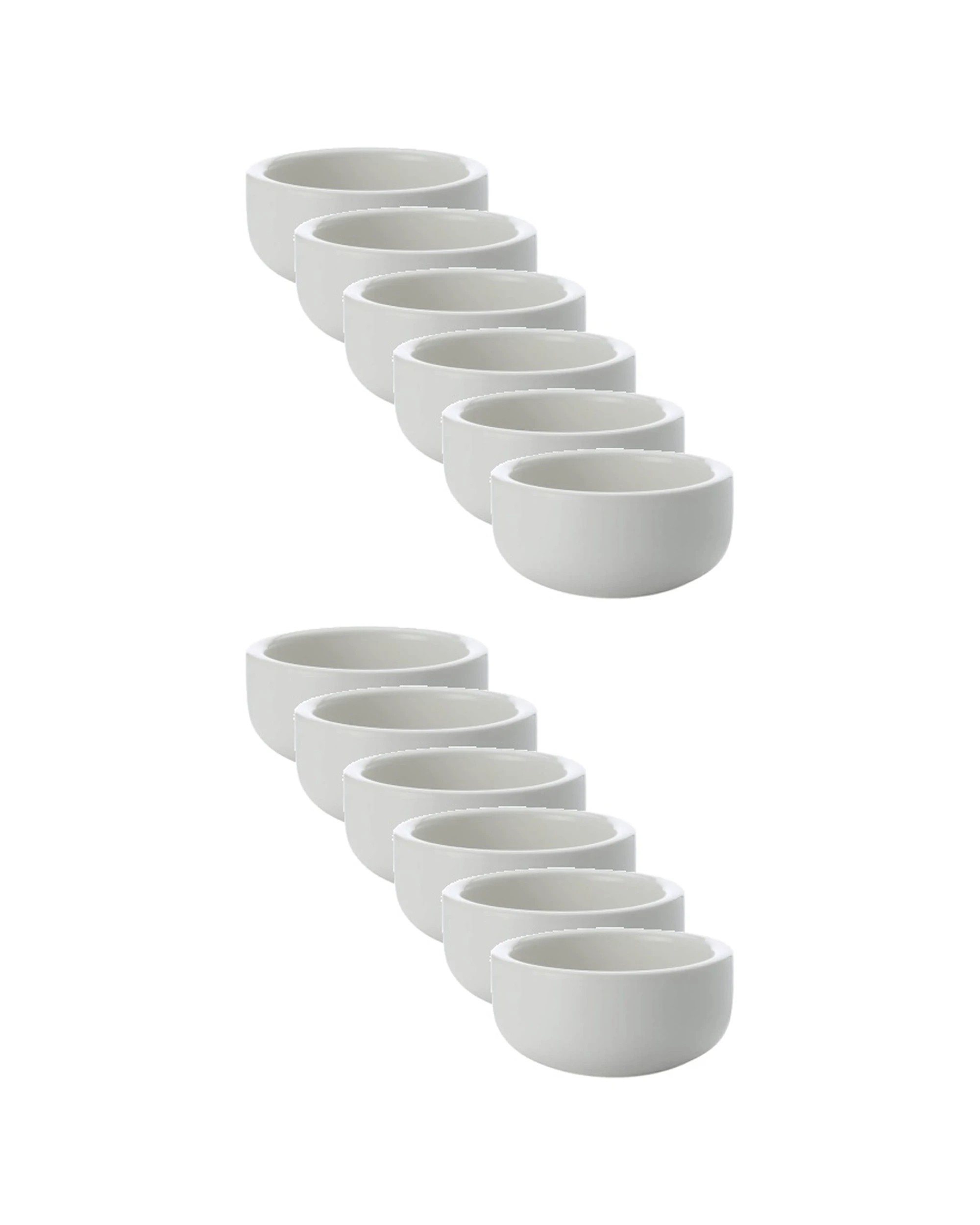 1 Maxwell & Williams 12x Basics Porcelain Butter Pot Bowl Set 6.5cm - White, 1 of 2