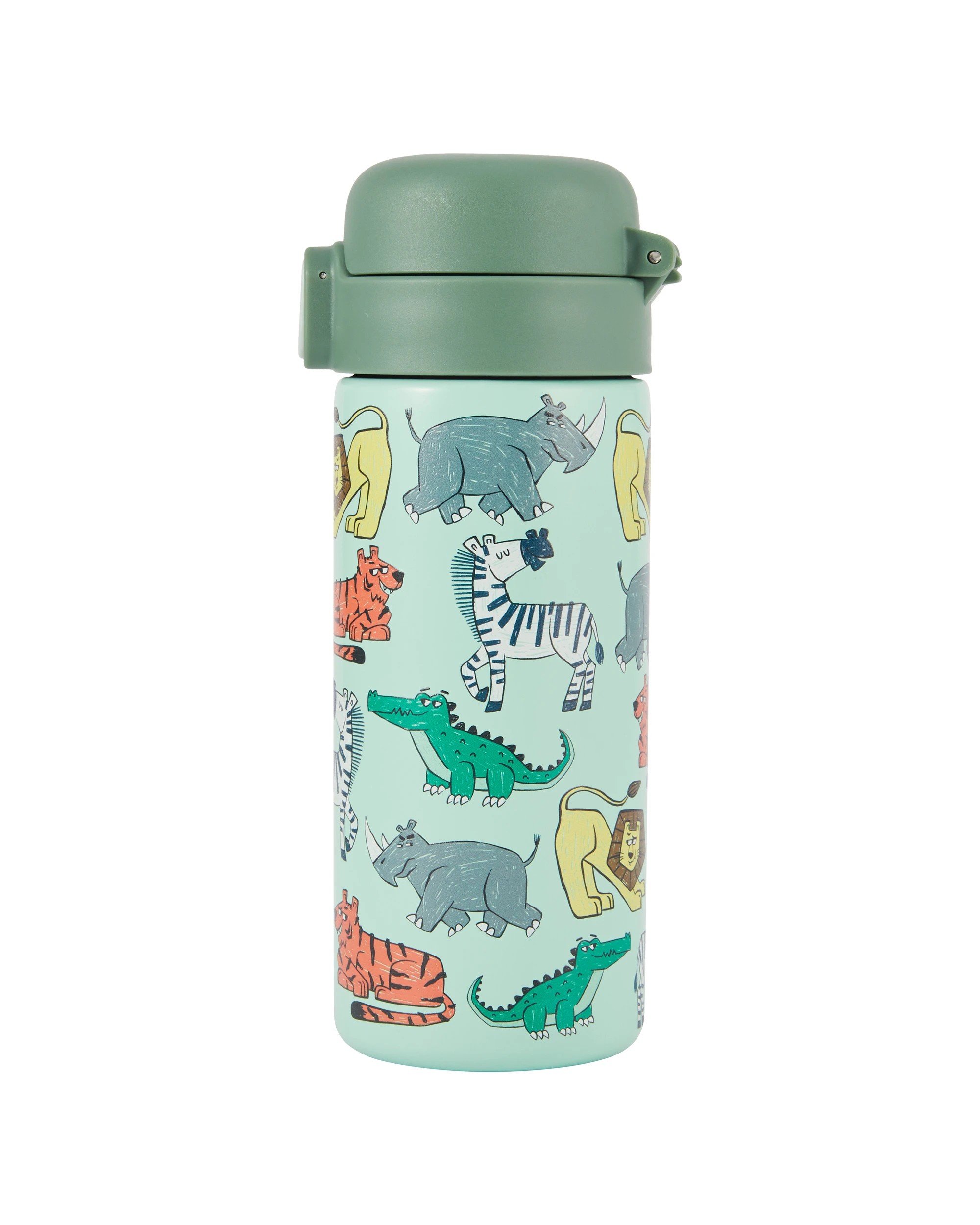 1 400ml Double Wall Insulated Cylinder Bottle - Animal, 1 of 6