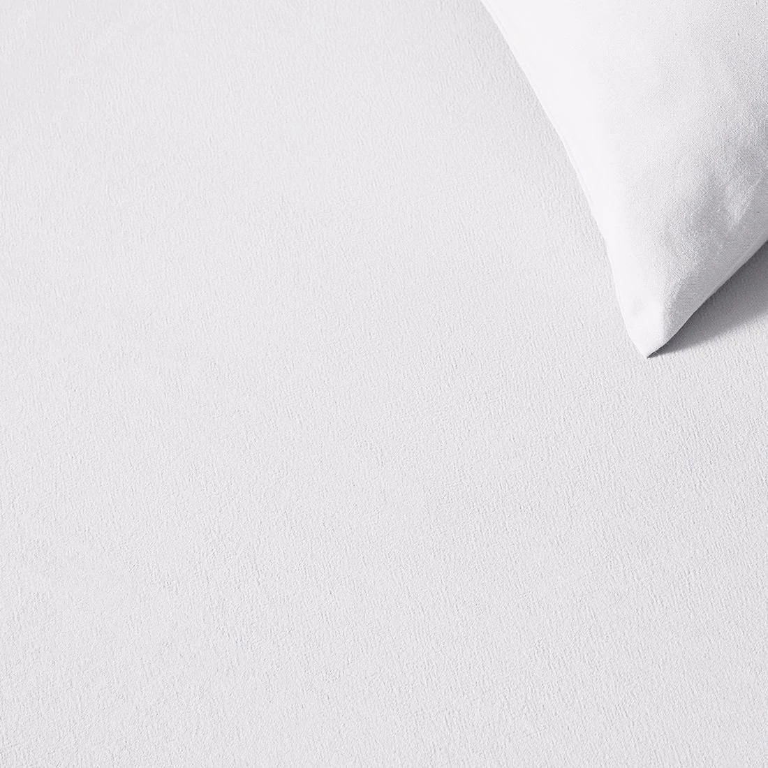 4 Arlo Stonewash Fitted Sheet - Queen Bed - White, 4 of 5