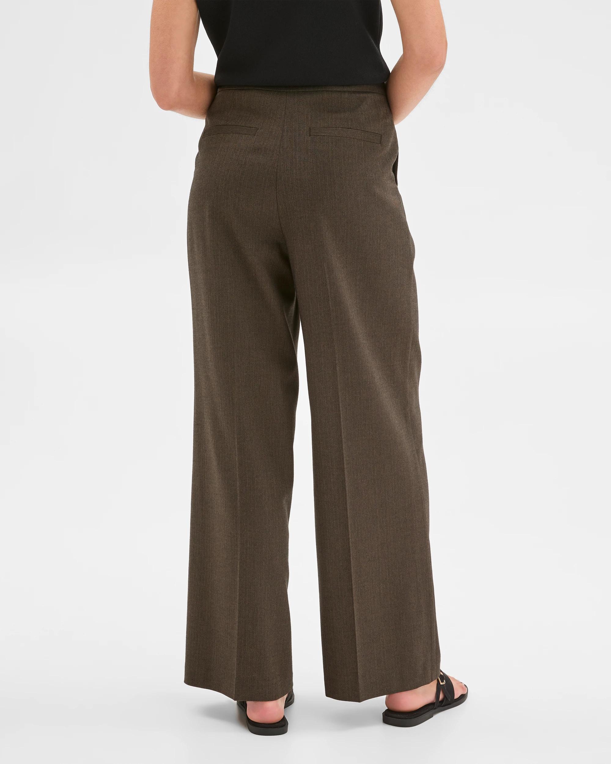 5 Target Petites Petites Herringbone Wide Leg Pants CHOCOLATE, 5 of 5