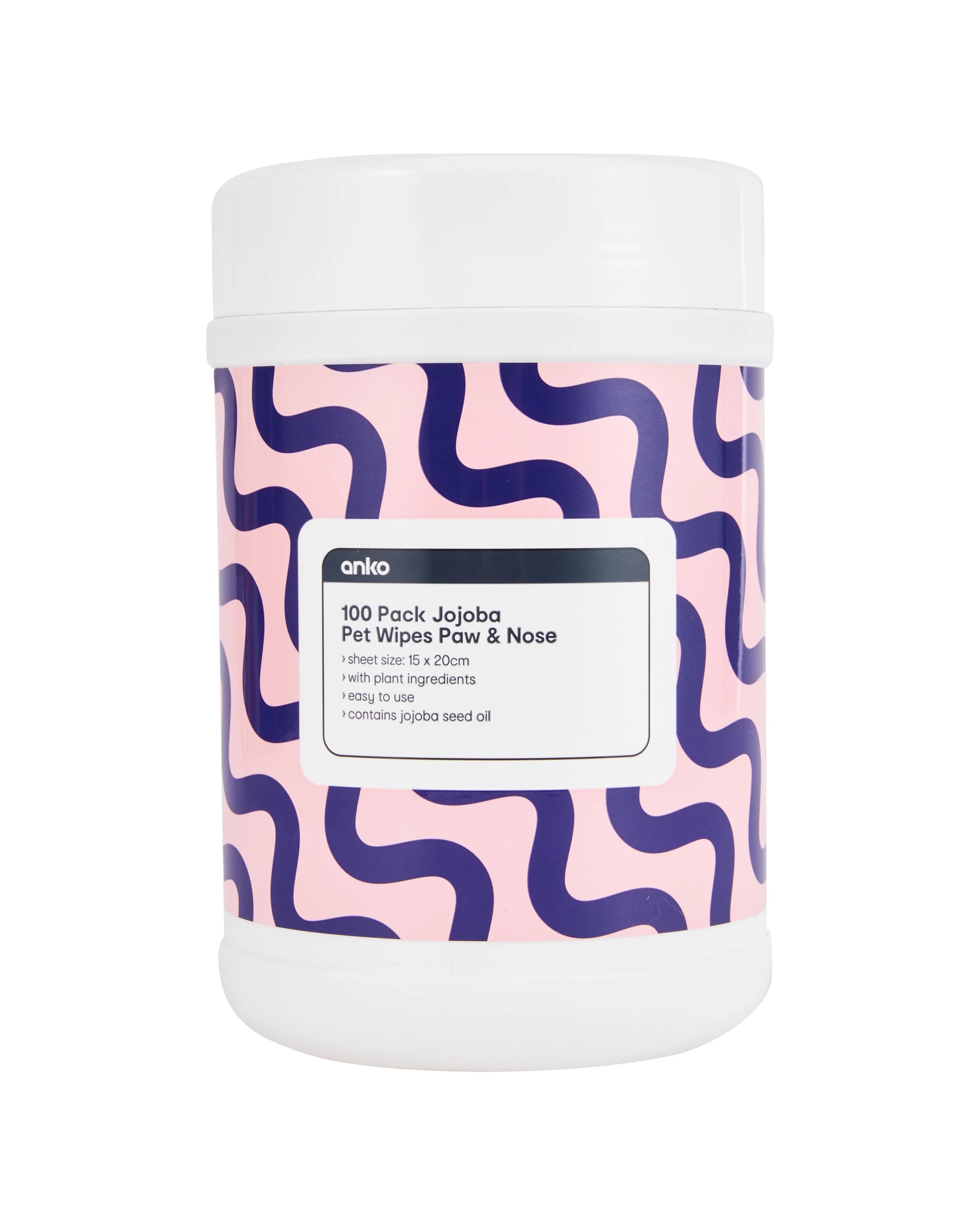 1 100 Pack Jojoba Pet Wipes (Paw and Nose), 1 of 3