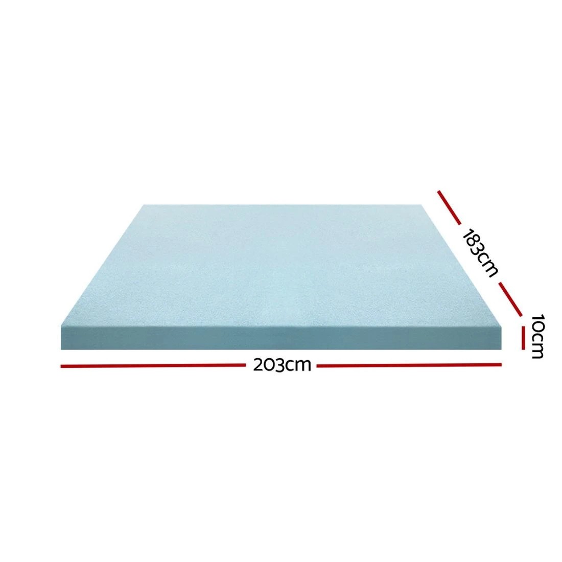 2 Giselle Bedding Memory Foam Mattress Topper Cool Gel 10cm King
 - blue, 2 of 4