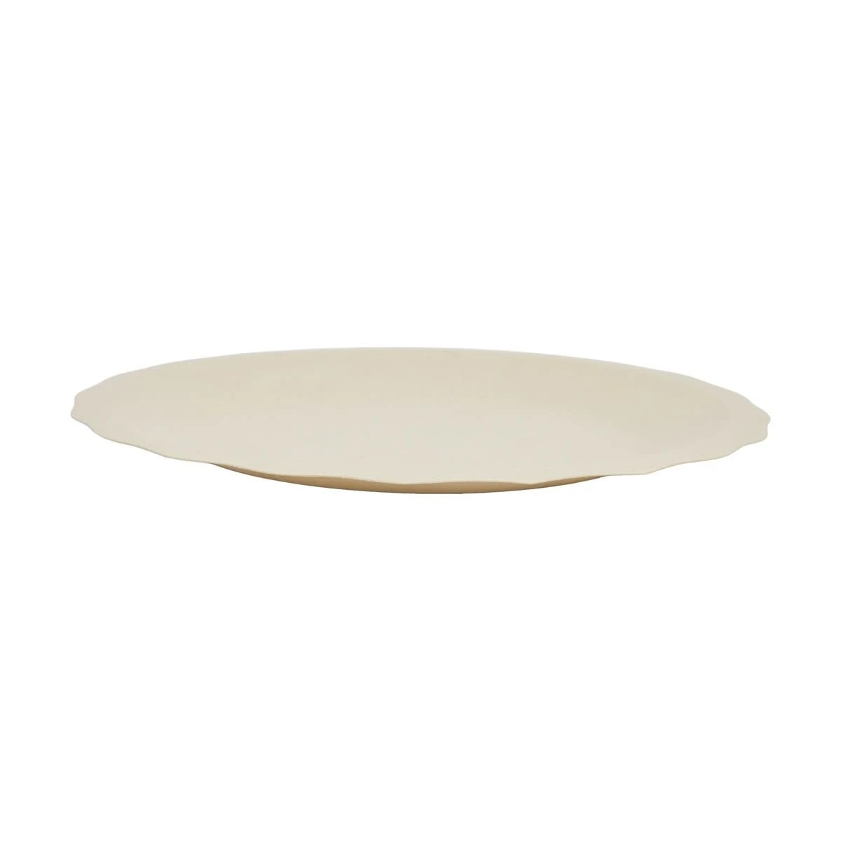 3 2 Piece Sugarcane Pulp Scalloped Platters, 3 of 5