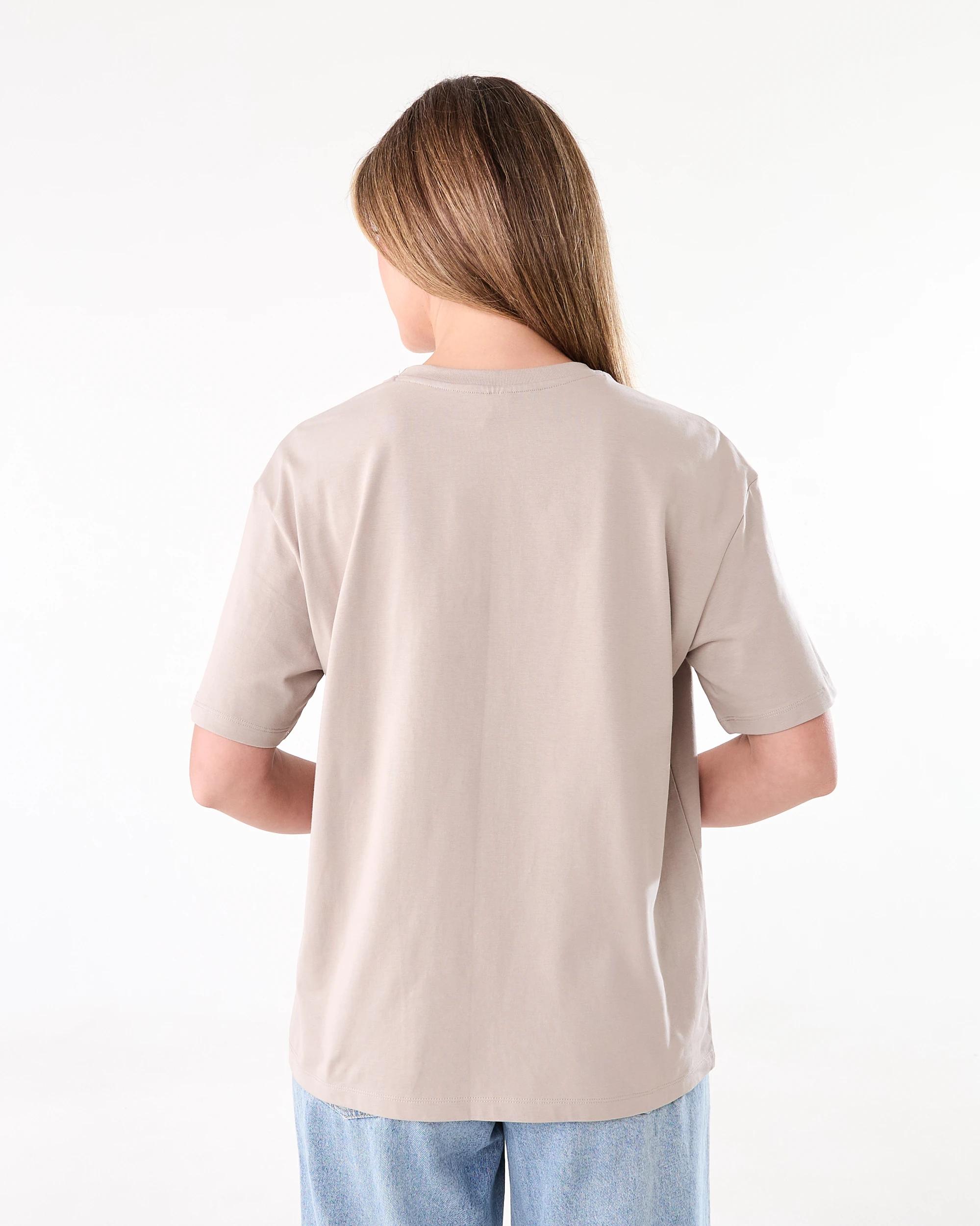 3 Short Sleeve Oversized Boyfriend T-shirt Grey Taupe, 3 of 6