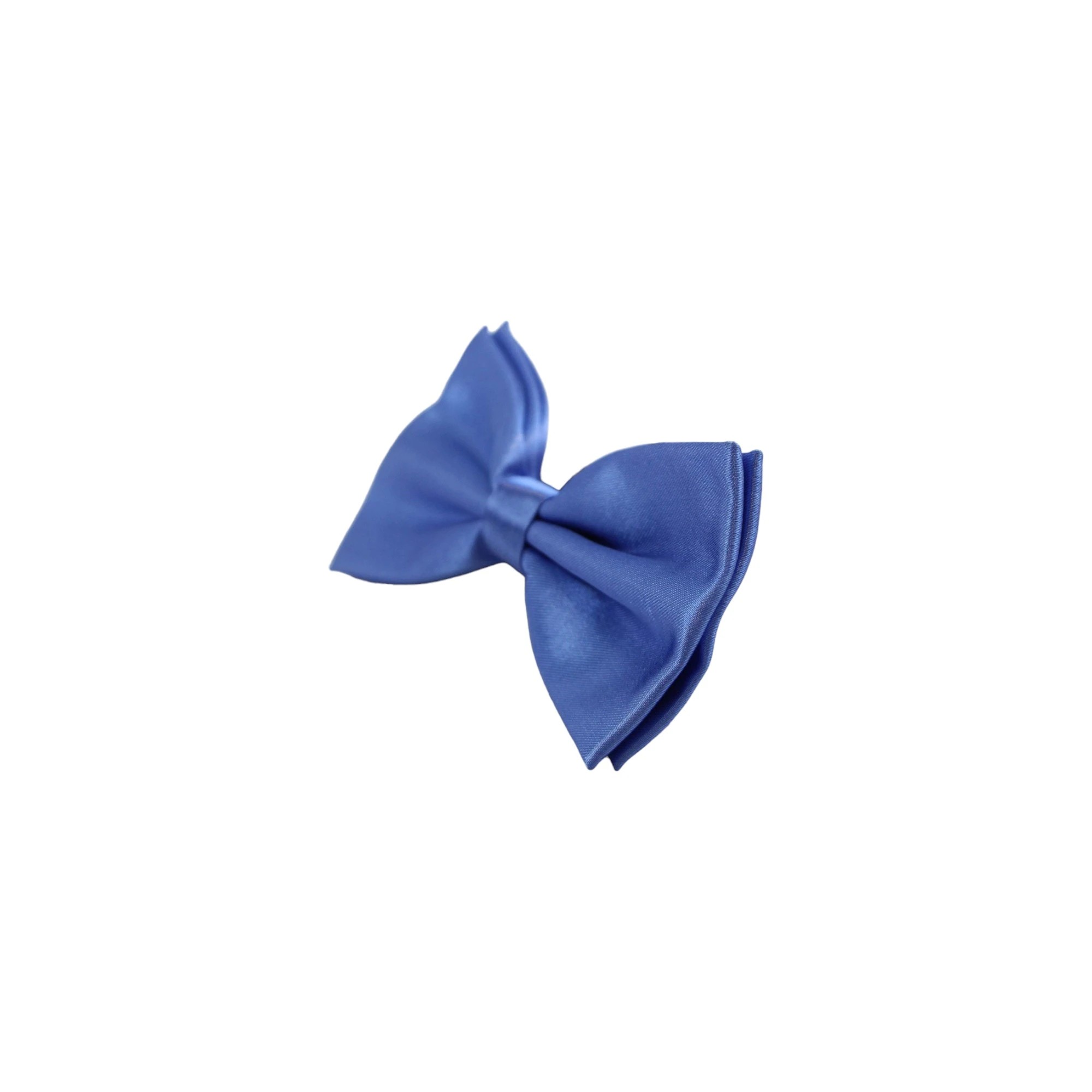 4 Zasel Mens Cornflower Blue Solid Plain Colour Bow Tie - Blue, 4 of 4