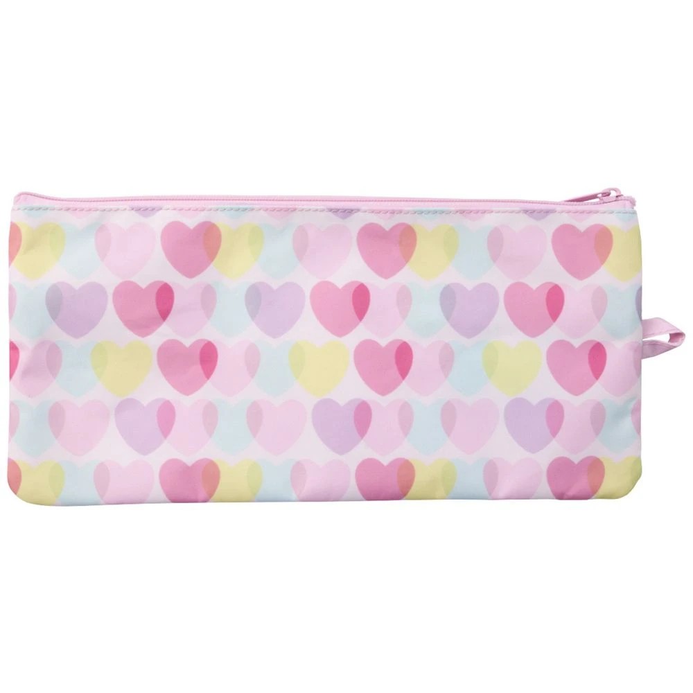2 Studymate Medium Twin Zip Pencil Case Hearts, 2 of 3