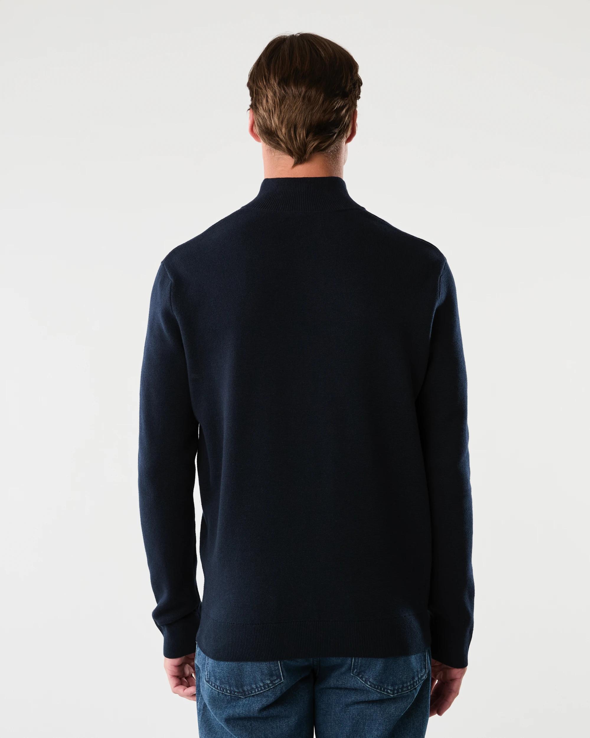 3 1/4 Zip Knit Jumper Sky Cptn, 3 of 6