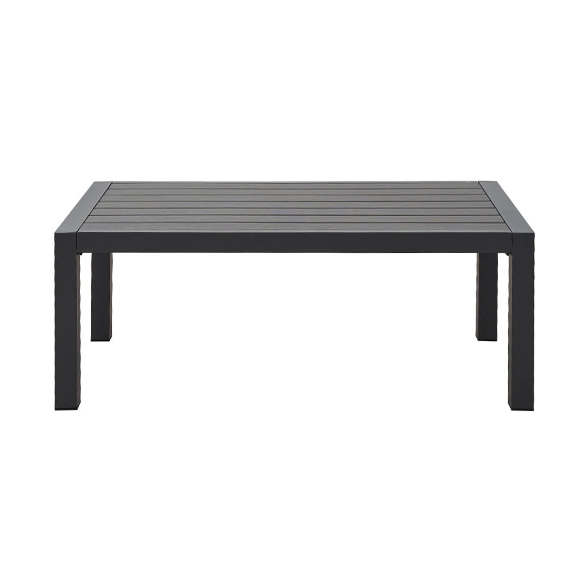 1 Moda Living Coogee Aluminium Outdoor Coffee Table with faux wood Top - Charcoal, 1 of 3