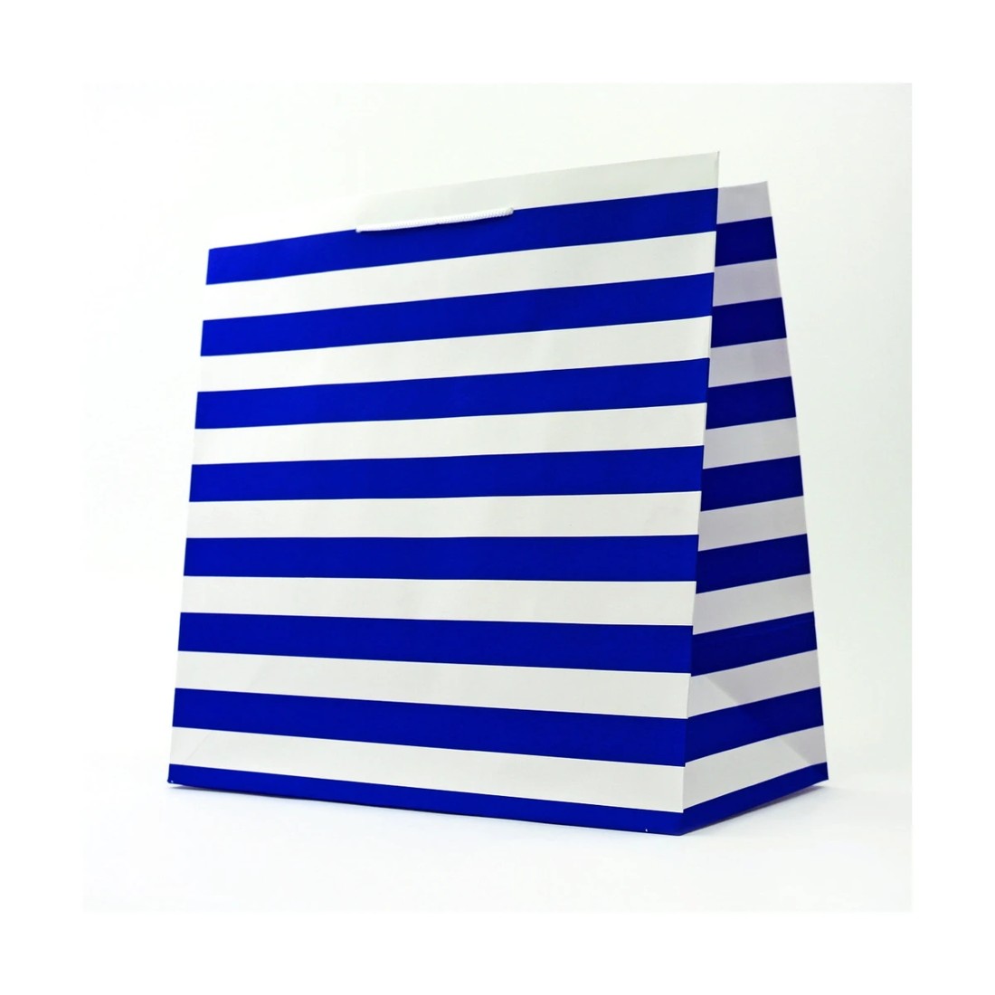 2 Connections from Hallmark Extra Large Gift Bag - Blue & White Stripes, 2 of 3