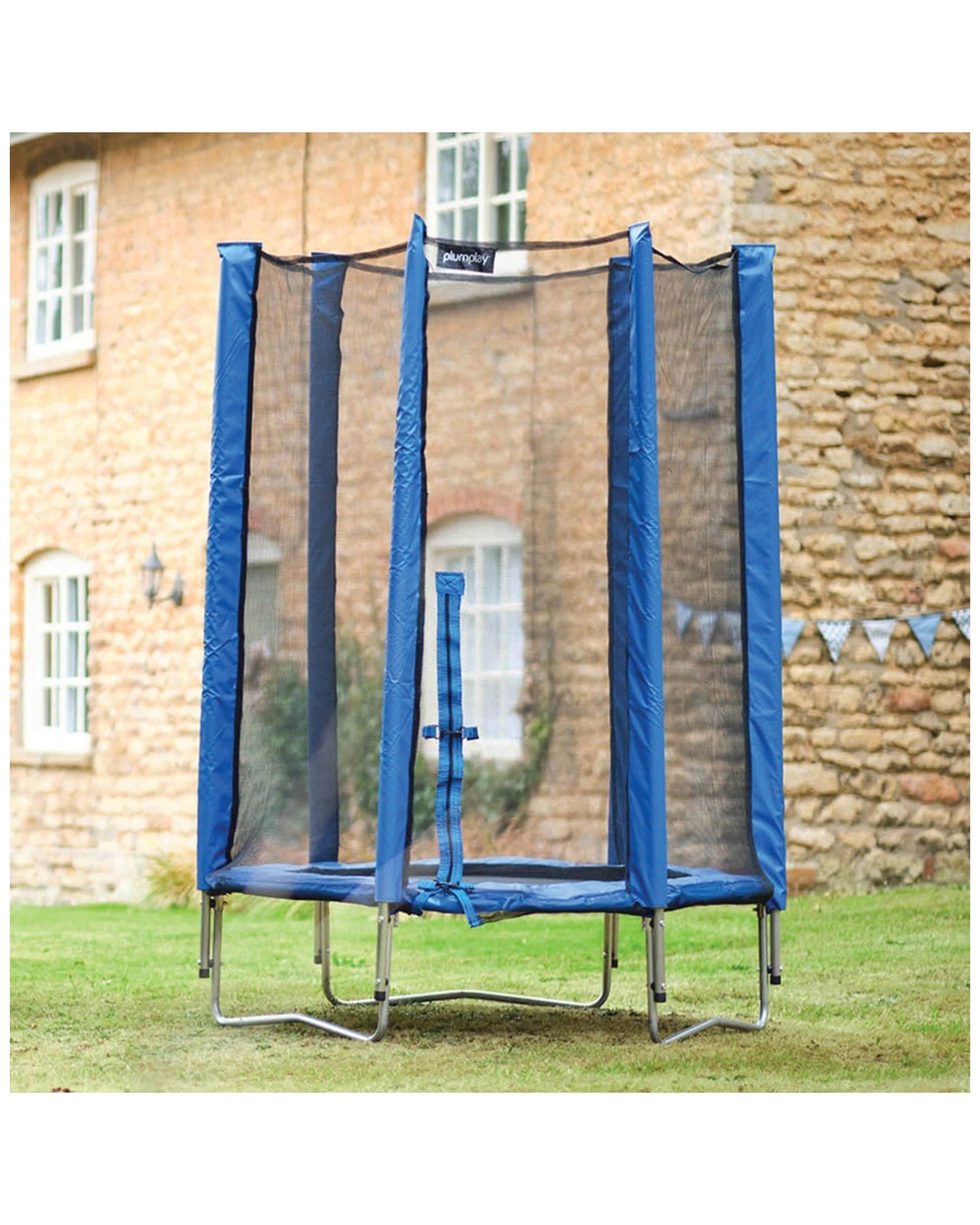 6 Plum Play Au 4ft Junior Trampoline With Enclosure Net Galvanised Steel - Blue, 6 of 6
