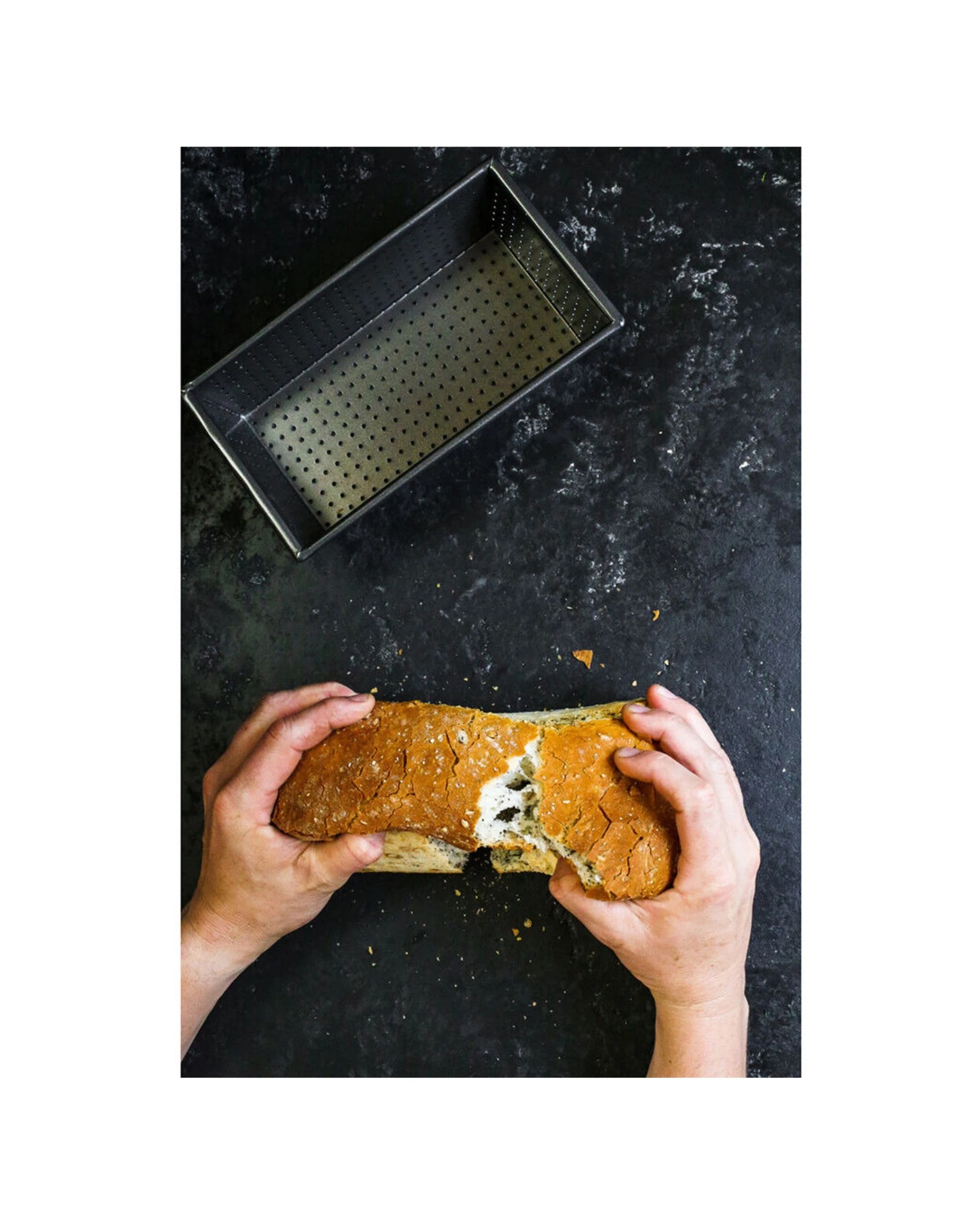 5 Mastercraft 2x 21x11cm Crusty Bake Non-Stick Box Sided Loaf Bread Pan - Black, 5 of 8