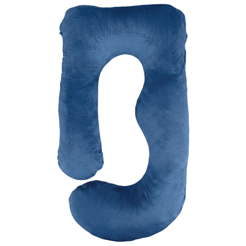 1 PlayPals Pregnancy Pillow U-shaped Maternity Sleeping Body Support 125cm - Blue, 1 of 3