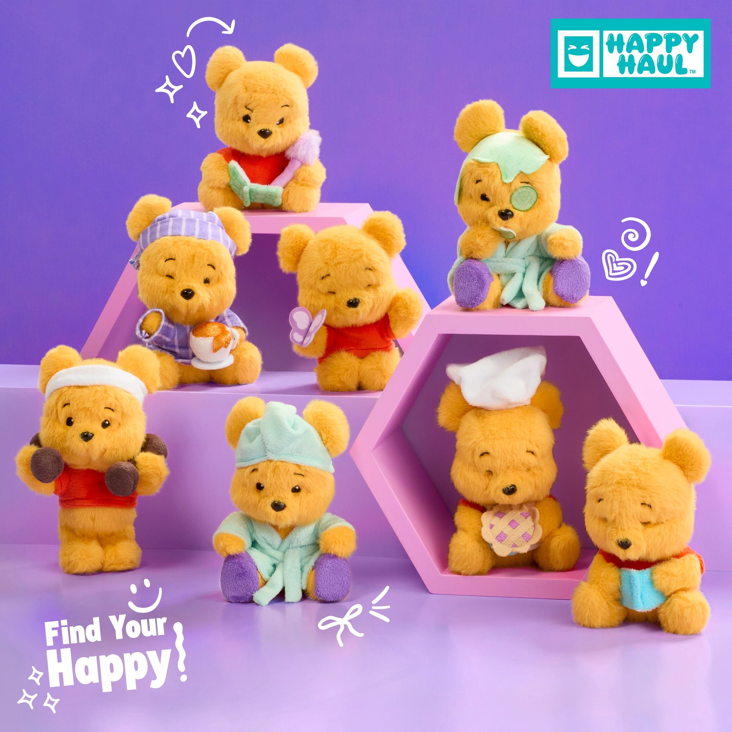 2 HAPPY HAUL Disney Winnie the Pooh Hunny Hugs Capsule Plush - Assorted - Multi, 2 of 7