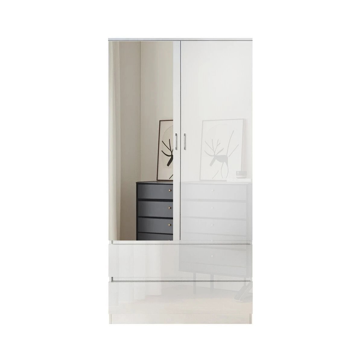 9 Ausway Wardrobe Dresser Cabinet Armoire Storage Organiser, 9 of 9