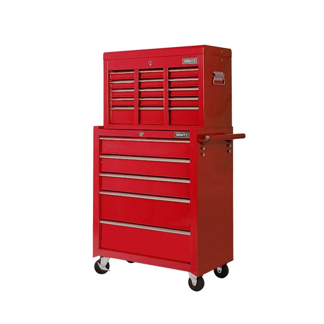 1 Giantz 14 Drawer Tool Box Cabinet Chest Mechanic Garage Storage Trolley - Red, 1 of 6